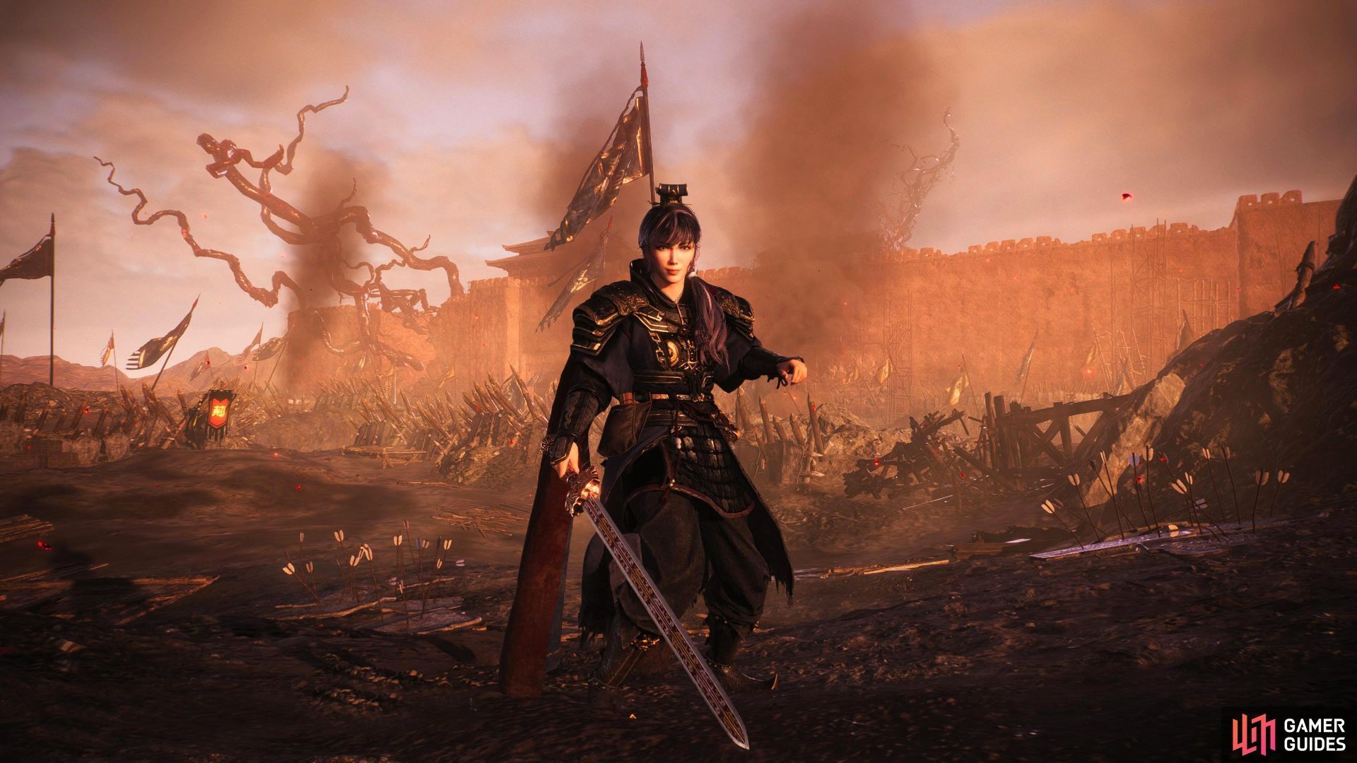 1920x1080 Cao Cao's Oath Armor Set Stats in Wo Long. Wo Long: Fallen Dynasty. Gamer Guides®