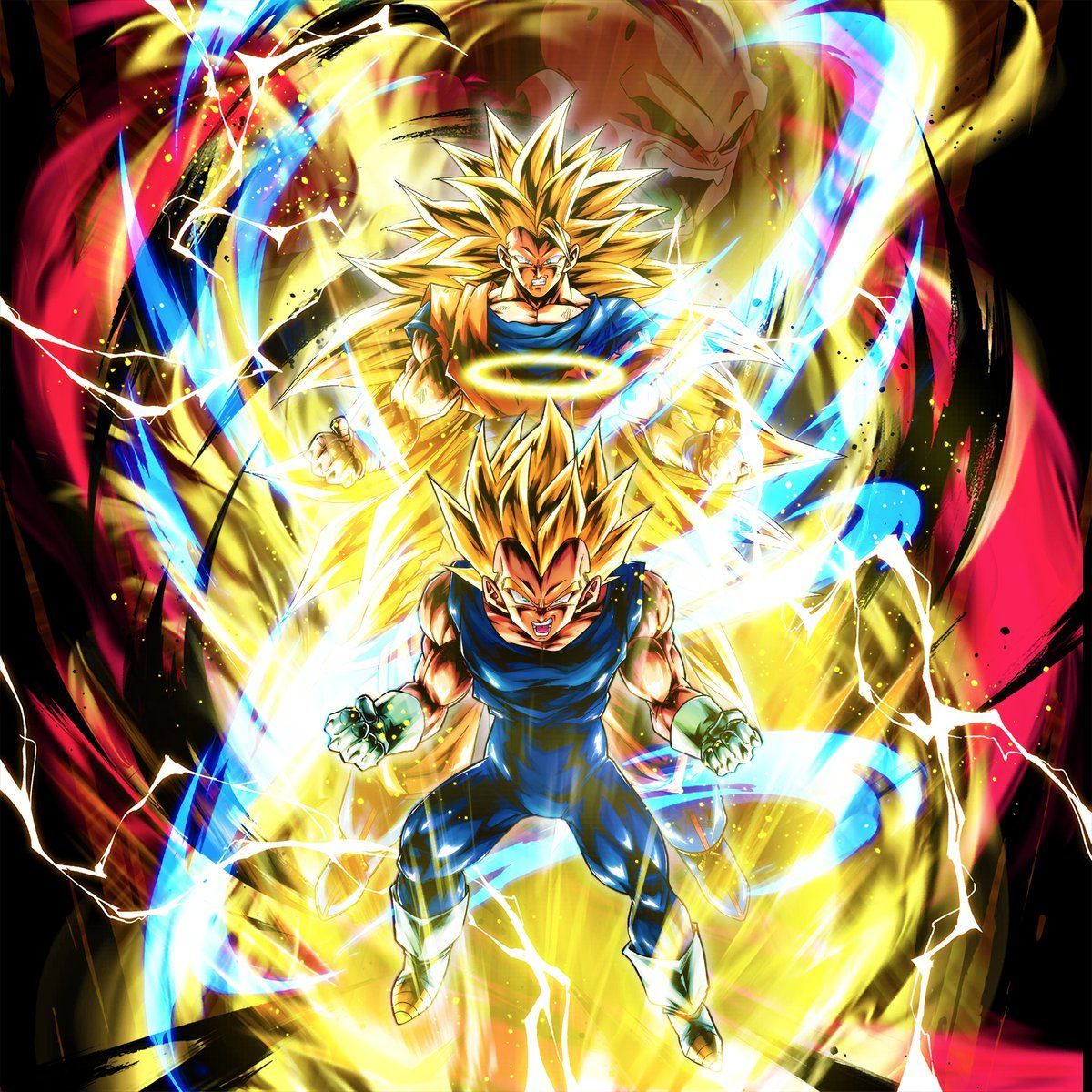 1200x1200 Sparking Legends Limited Super Saiyan 3 Goku & Super Saiyan 2 Vegeta Art + 4K PC Wallpaper + 4K Phone Wallpaper! #DBLegends