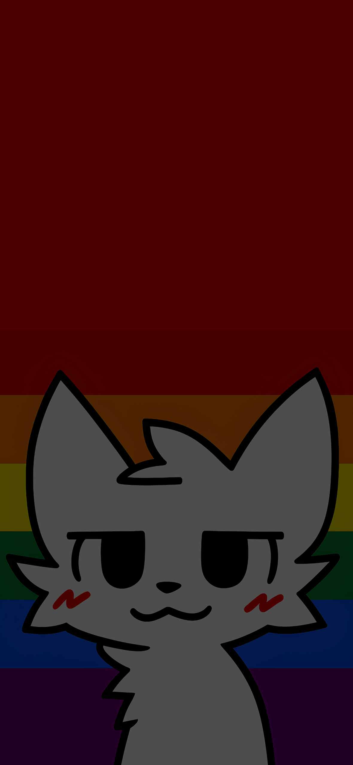 1180x2554 Boykisser LGBTQ Red Background Wallpaper