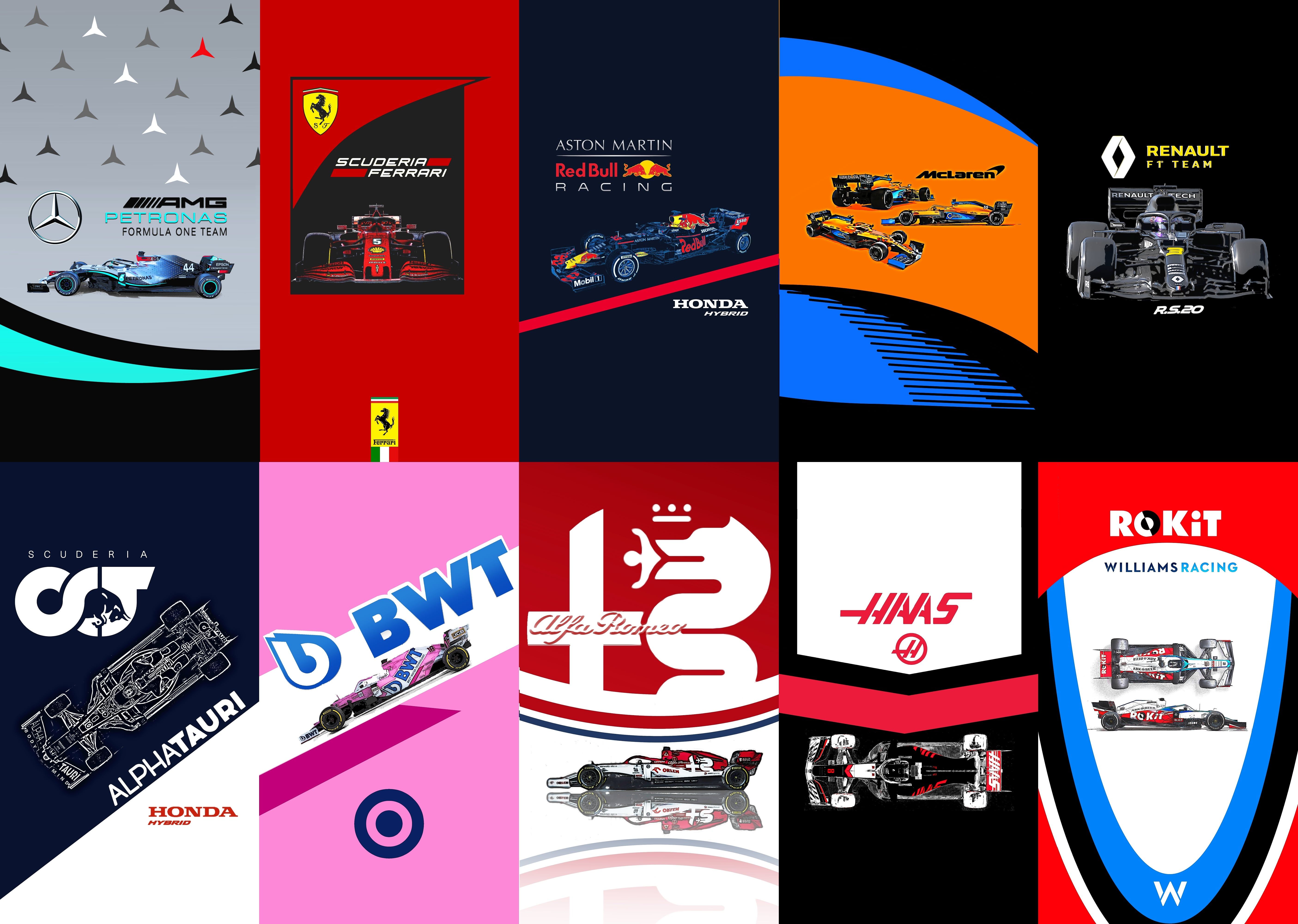 5620x4000 Self Created 2020 F1 Team Phone Wallpaper