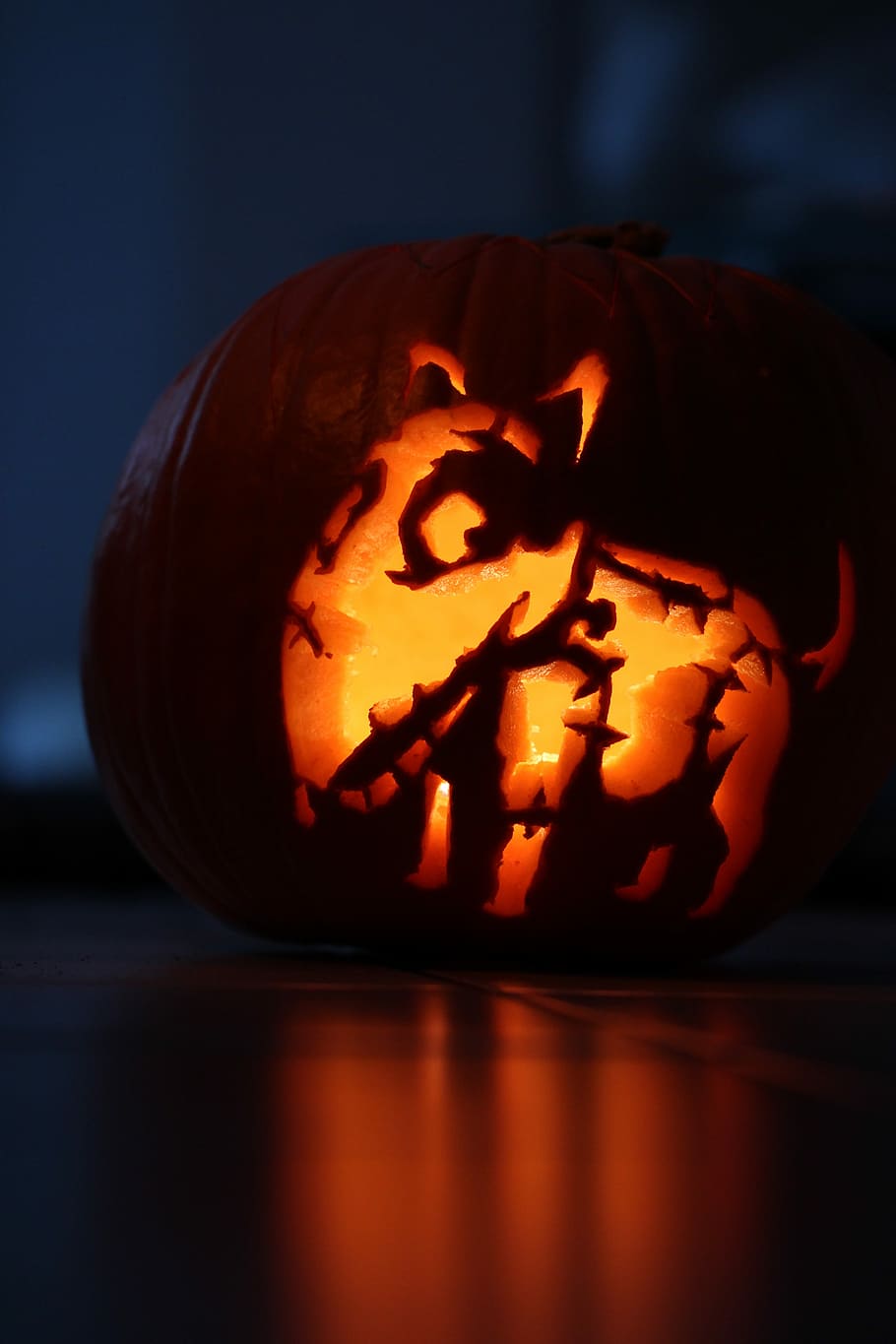 910x1365 HD wallpaper: Pumpkin, Halloween, Frankenweenie, zombie dog, sparky, bright