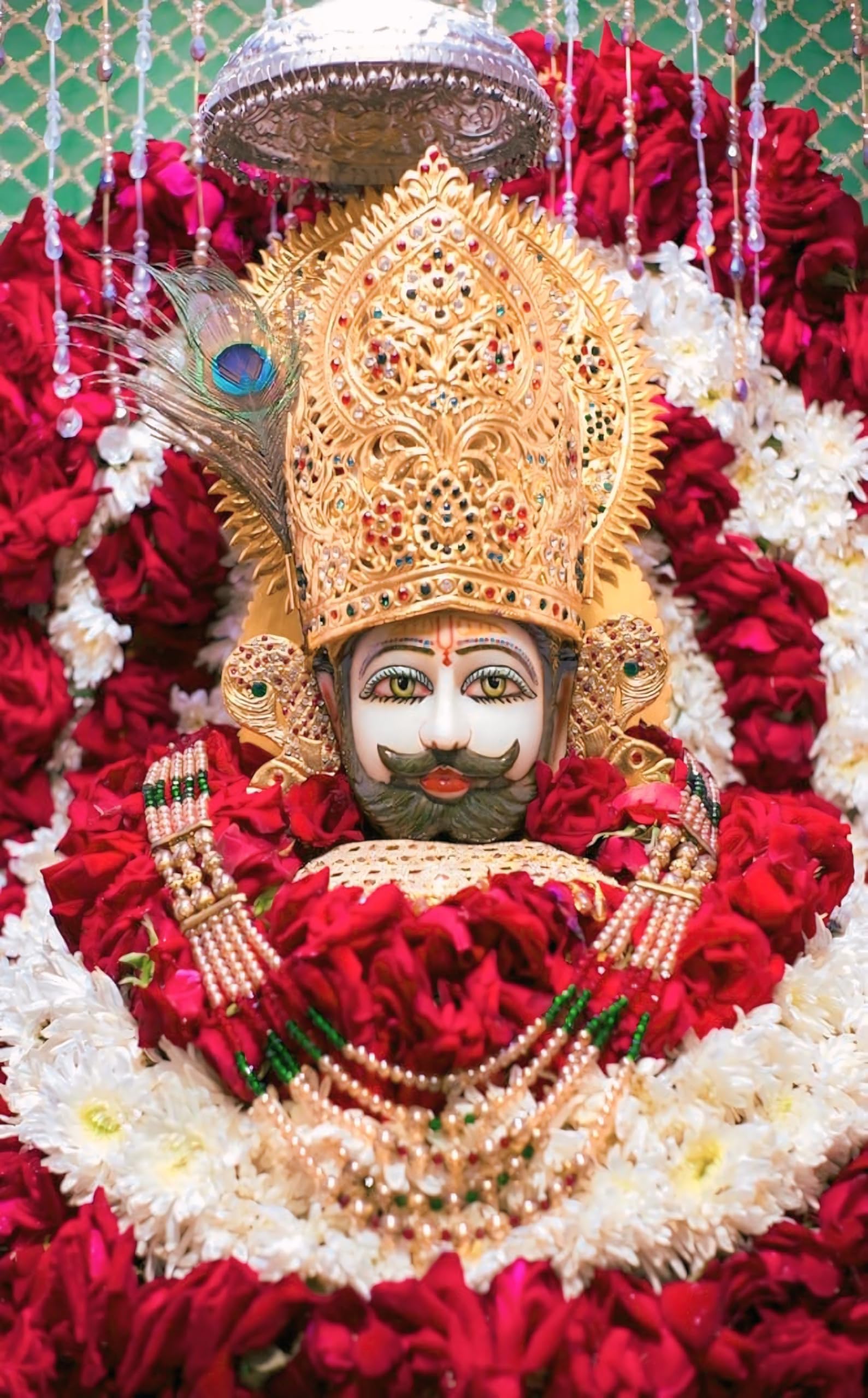 1589x2560 Shri Khatu Shyam Ji Wallpaper Poster Decor Production Self Adhesive Wallpaper Office Home Holl Play Kids Room Temple House [24 * 36] : Amazon.in: Home Improvement