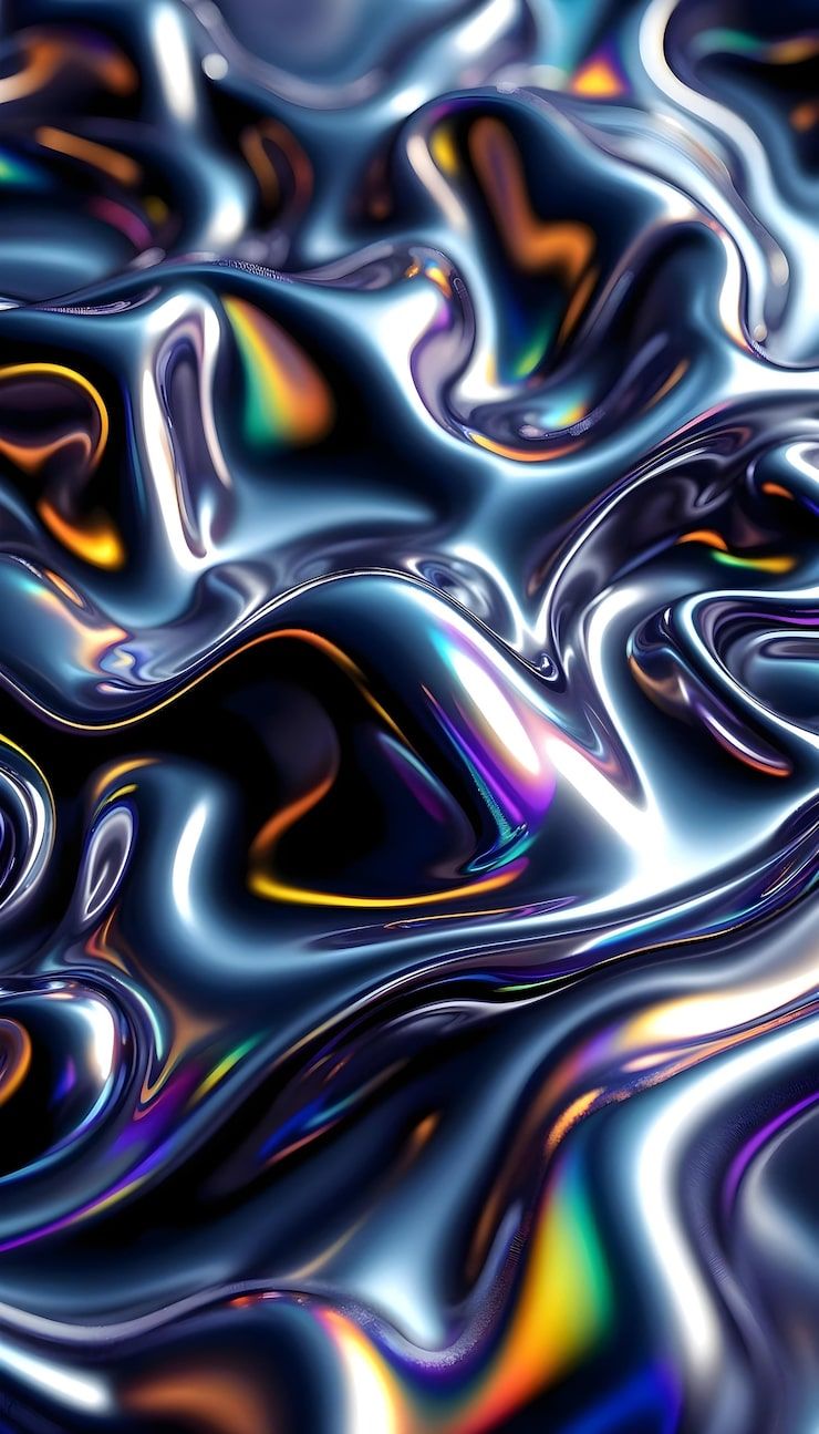 740x1295 Black chrome wallpaper Image