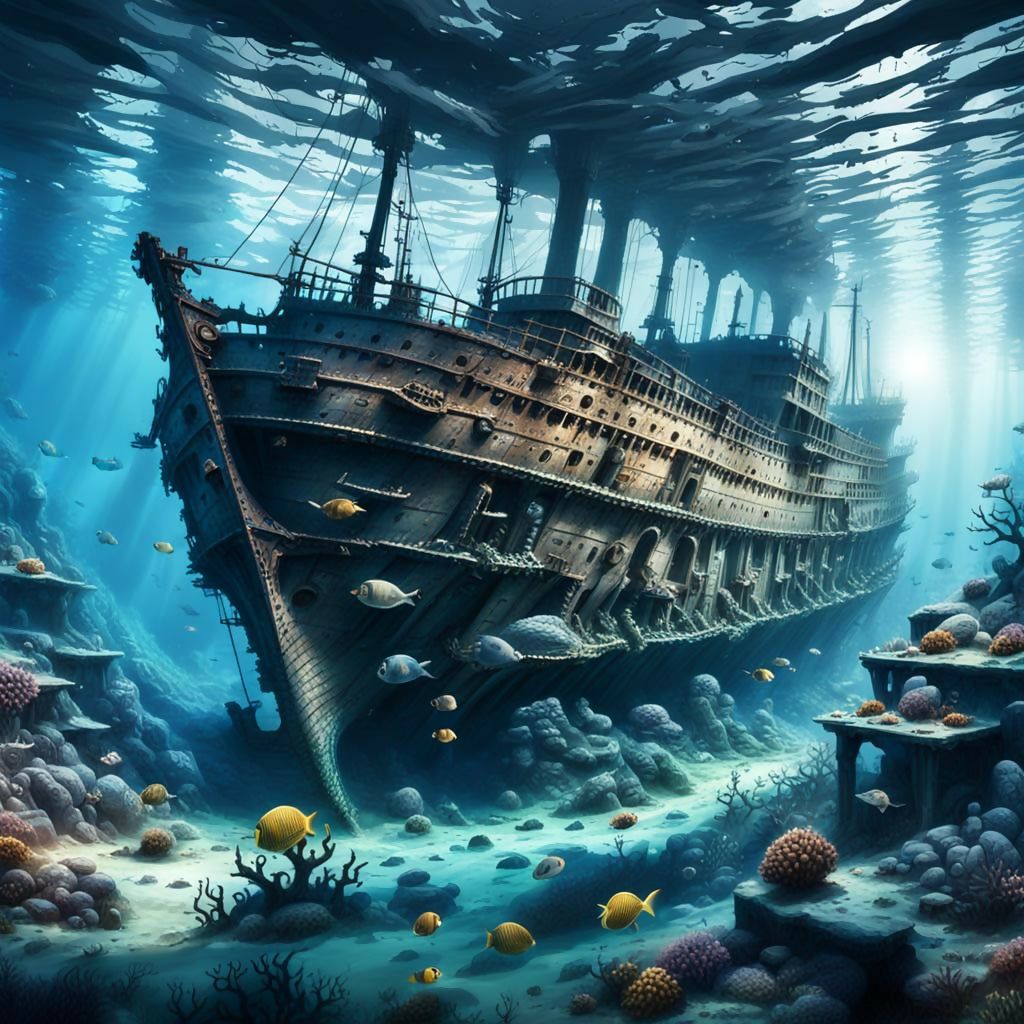1024x1024 Underwater Shipwreck