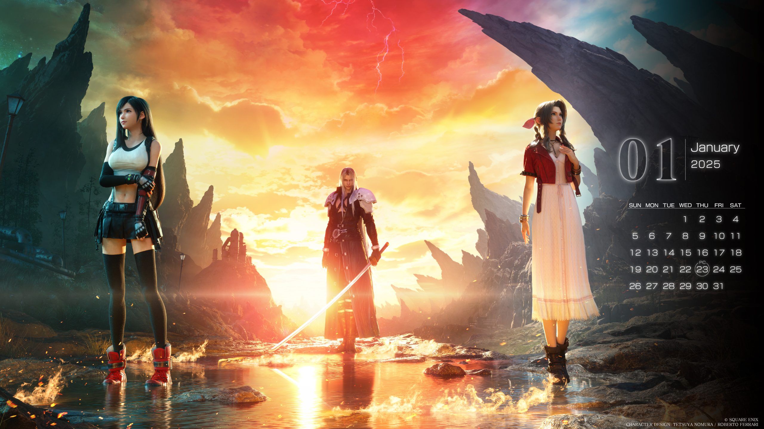 2560x1440 Square Enix Releases Final Fantasy VII Rebirth Wallpaper For January 2025