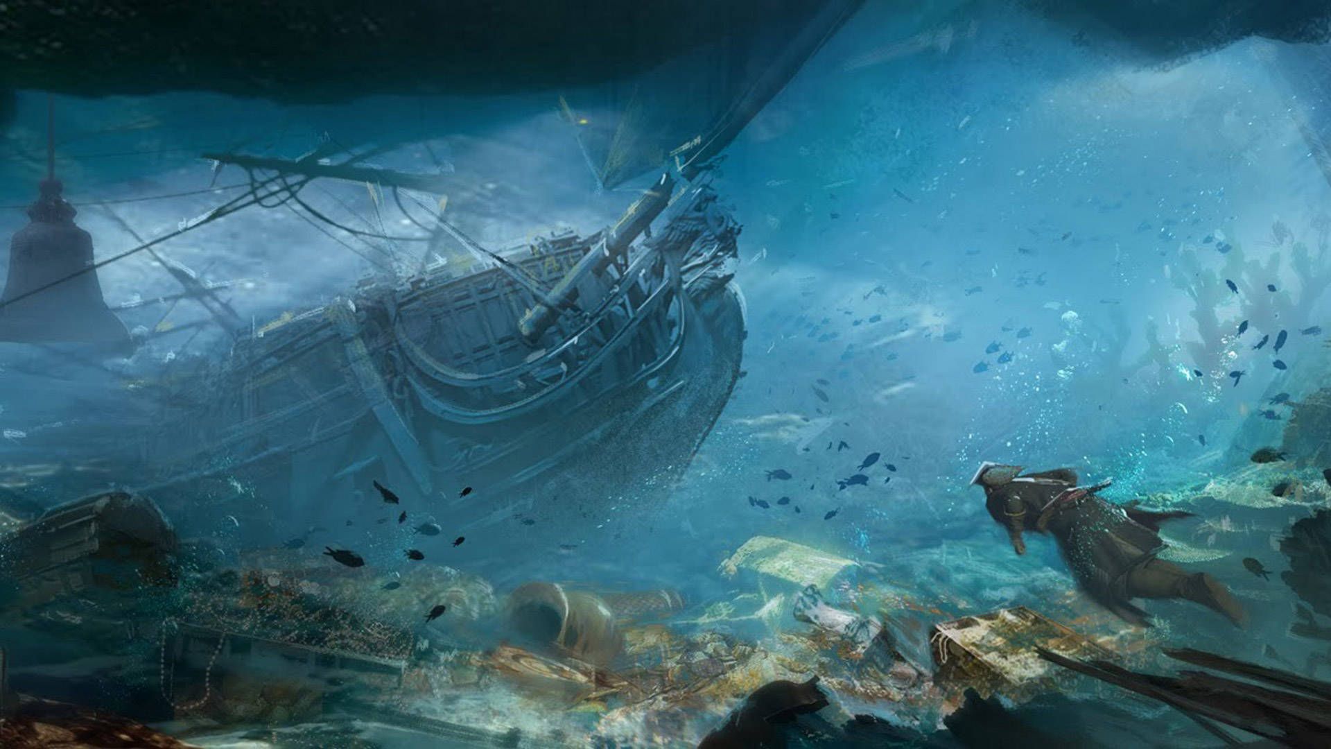 1920x1080 Download Diving into Mysteries in Assassin's Creed Black Flag Wallpaper