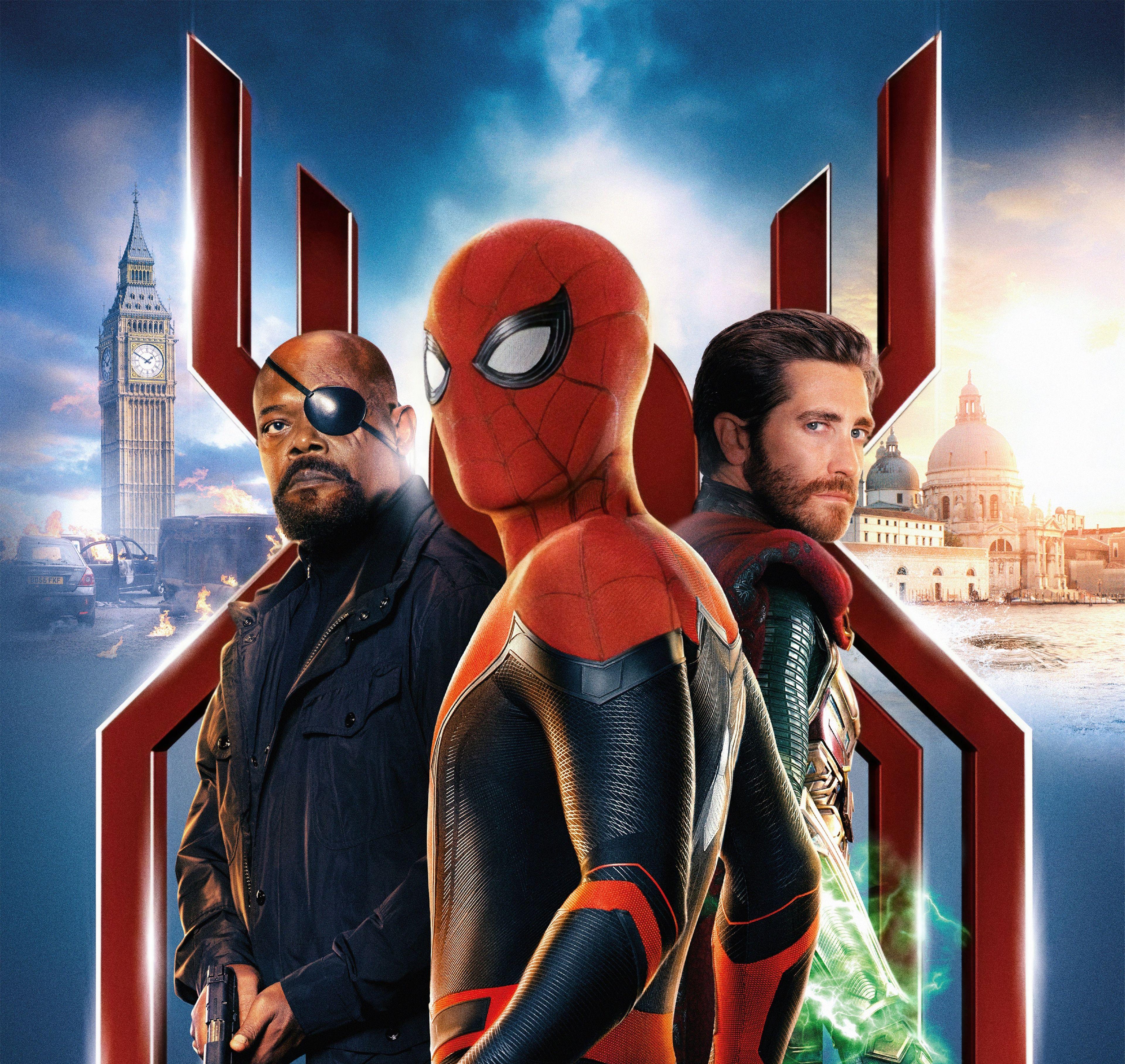 3840x3632 Wallpaper Spider Man: Far From Home, Tom Holland, Jake Gyllenhaal