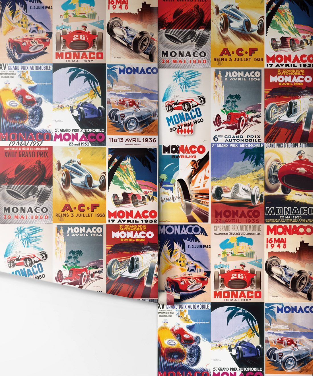 1100x1318 Circuit de Monaco • Vintage Race Car Wallpaper