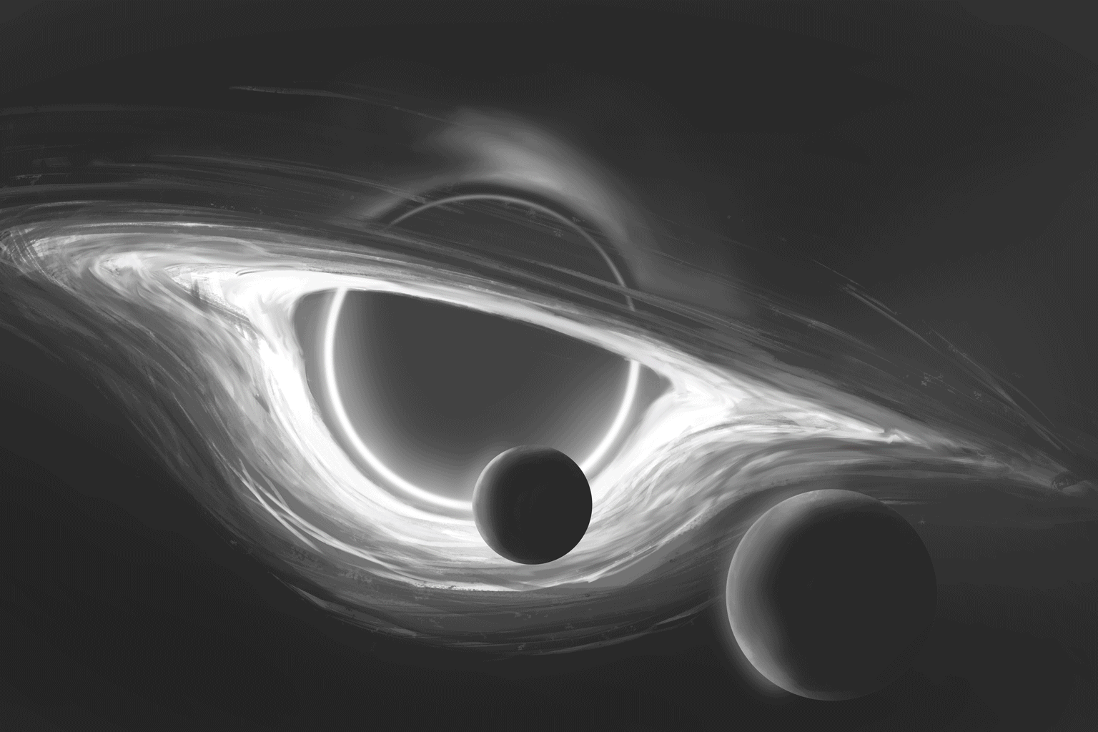 1536x1024 Black Hole Wallpaper Art Print Black Hole in Space