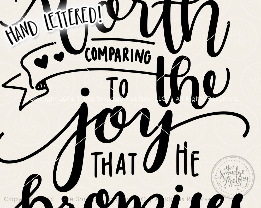 1000x800 Romans 8:18 Bible Verse Print, Hand Lettered Quote (digital Download)