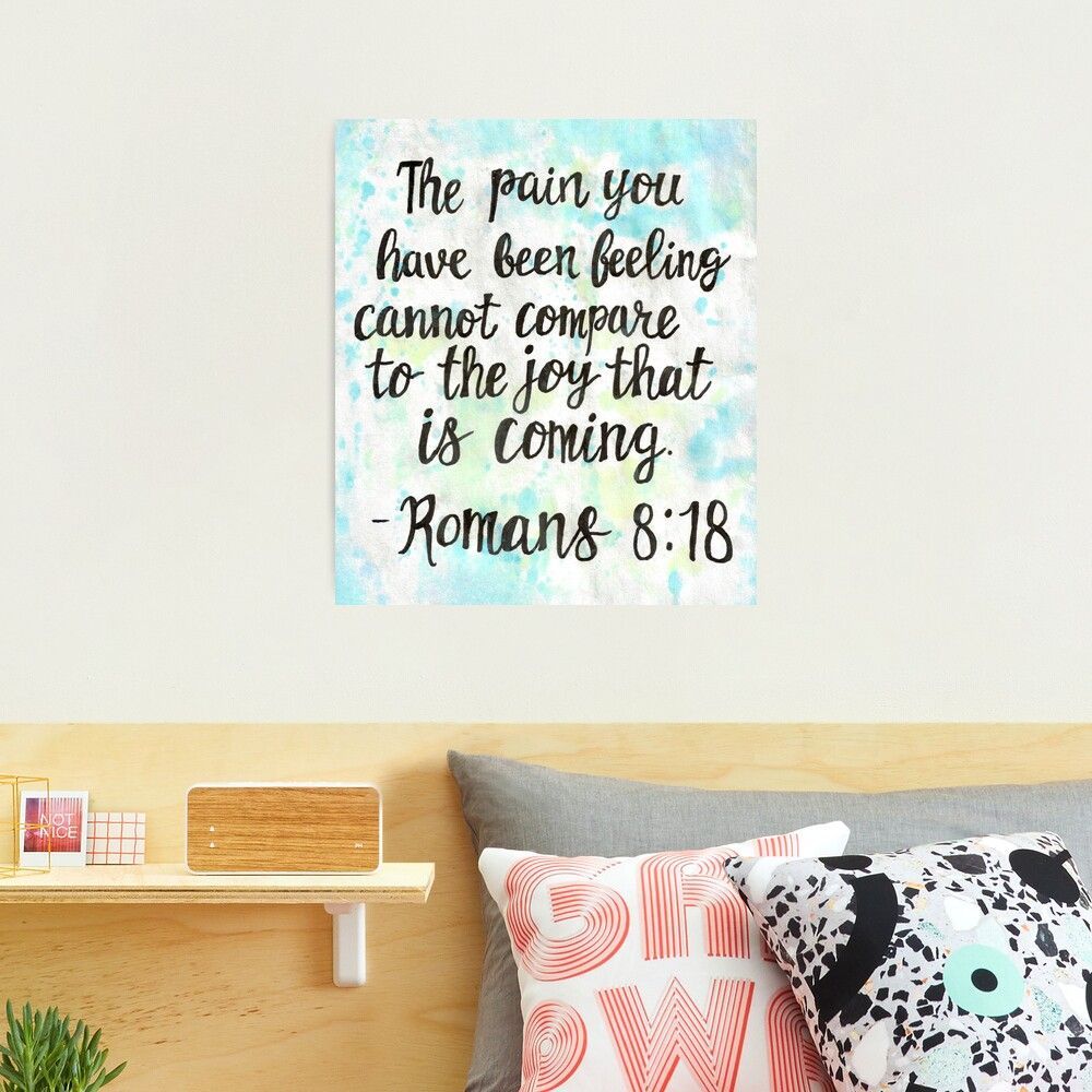 1000x1000 Romans 8:18 Watercolor Bible Verse Photographic Print