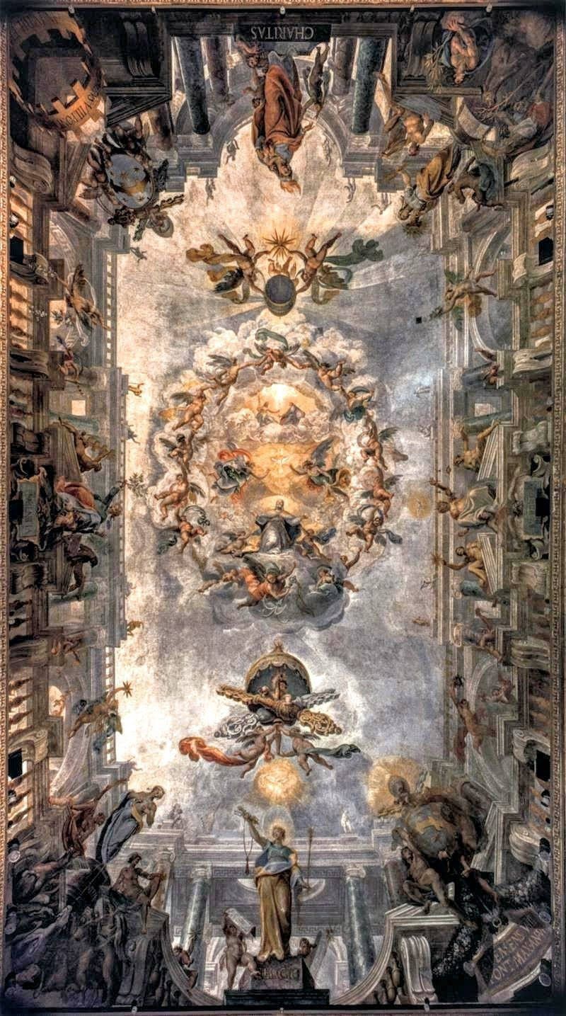 800x1435 Download Captivating Expression of Renaissance Art on a Majestic Cathedral Ceiling Wallpaper