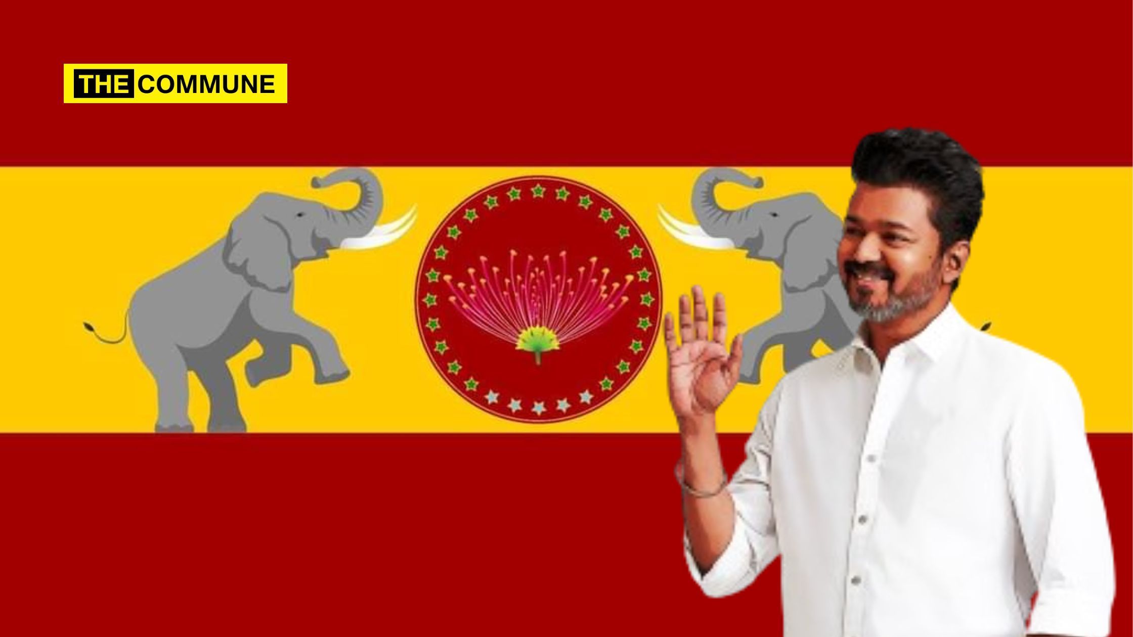 2240x1260 Mistakes In Vijay's TVK Flag Design & Anthem Video: African Elephants, Wrong Flower, And Spelling Errors Spotted, Vijay Badly Needs A New Comms Specialist