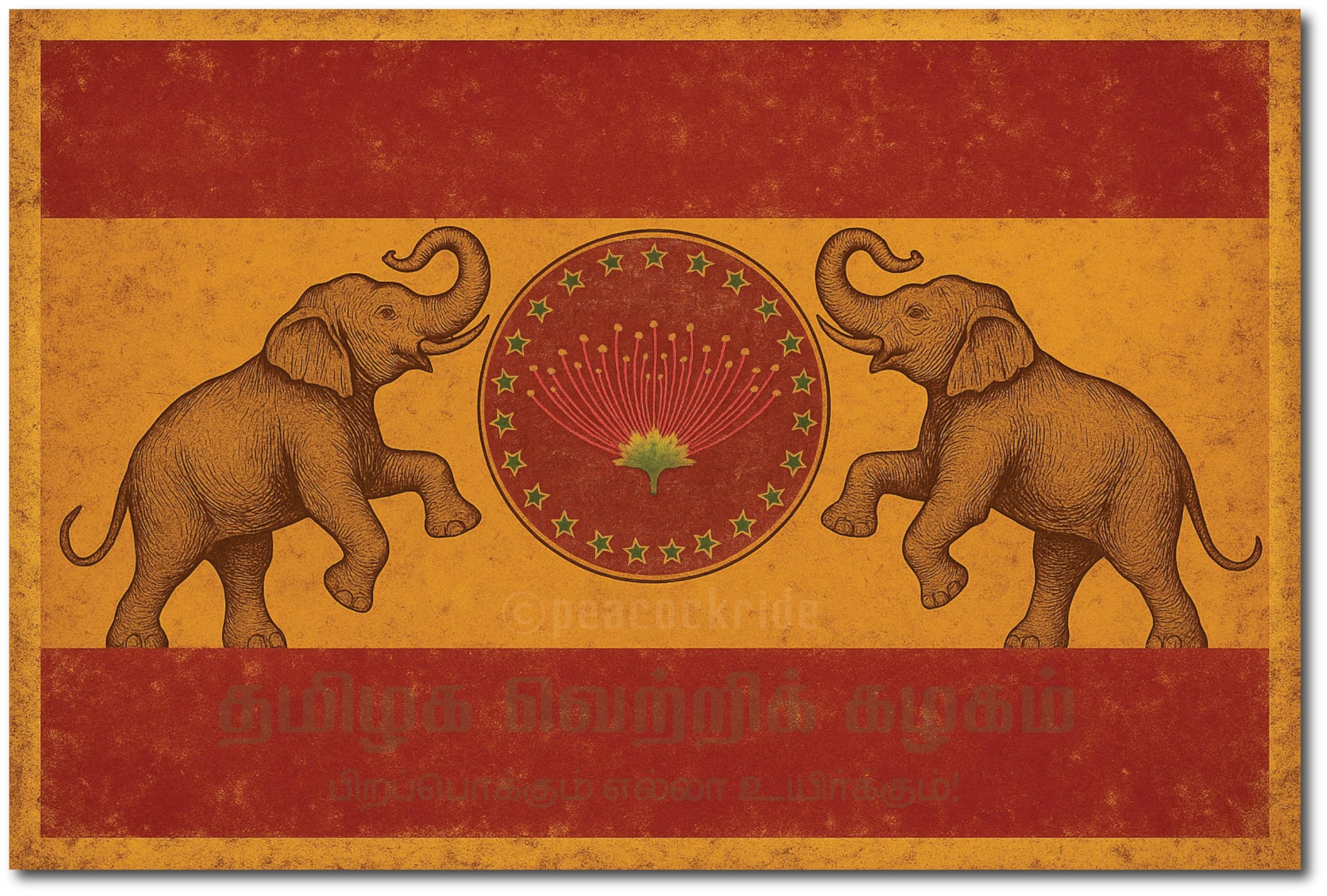 2560x1729 PEACOCKRIDE Tamilaga Vettri Kazhagam I Thanga Thalapathy Vijay I TVK I TVK Flag Wall Poster Multicolor A4 : Amazon.in: Home & Kitchen