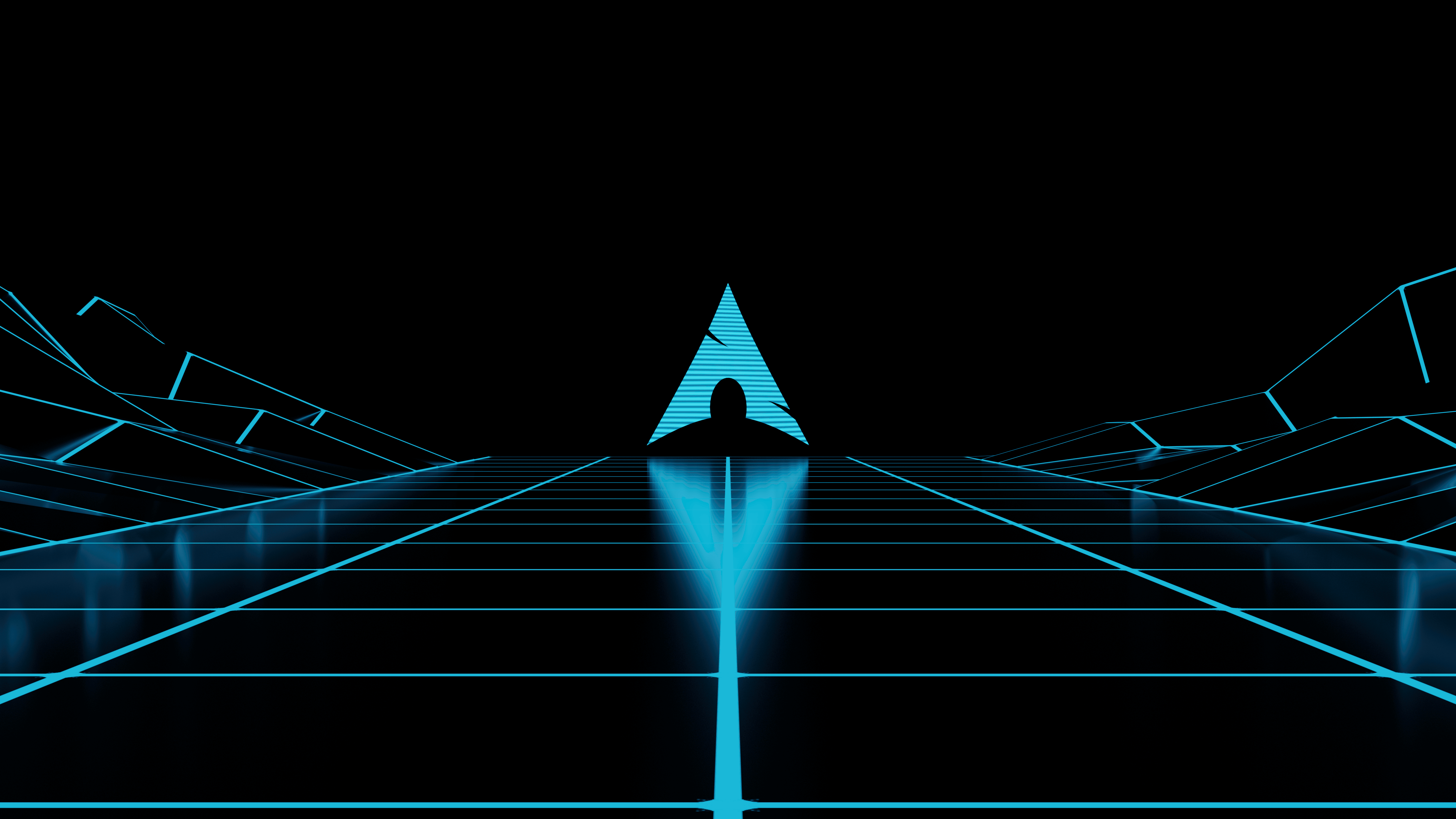 5120x2880 Arch Linux Synthwave 4K Wallpaperx2880