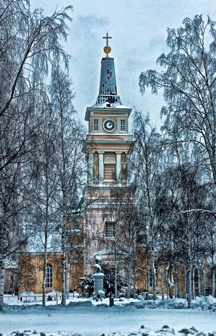 910x1410 HD wallpaper: Oulu, Finland, Cathedral, Church, building, architecture, hdr