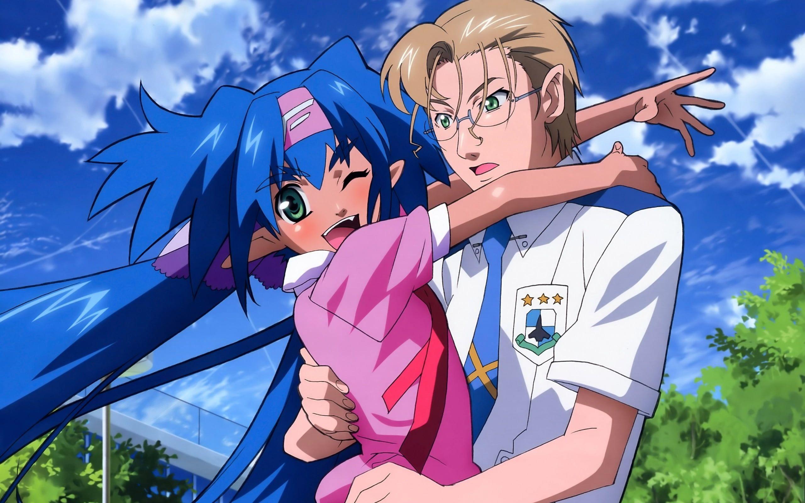 2560x1600 Girl and boy anime, boy, girl, happiness, anger, street, HD