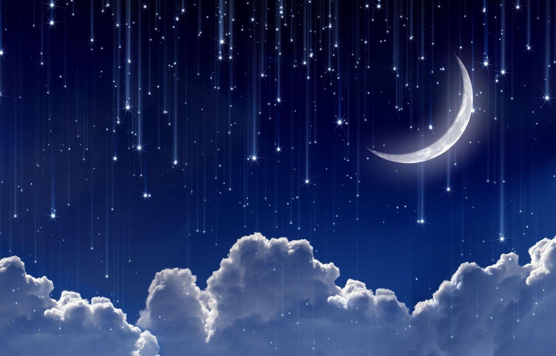 1920x1229 Moon and Stars Background