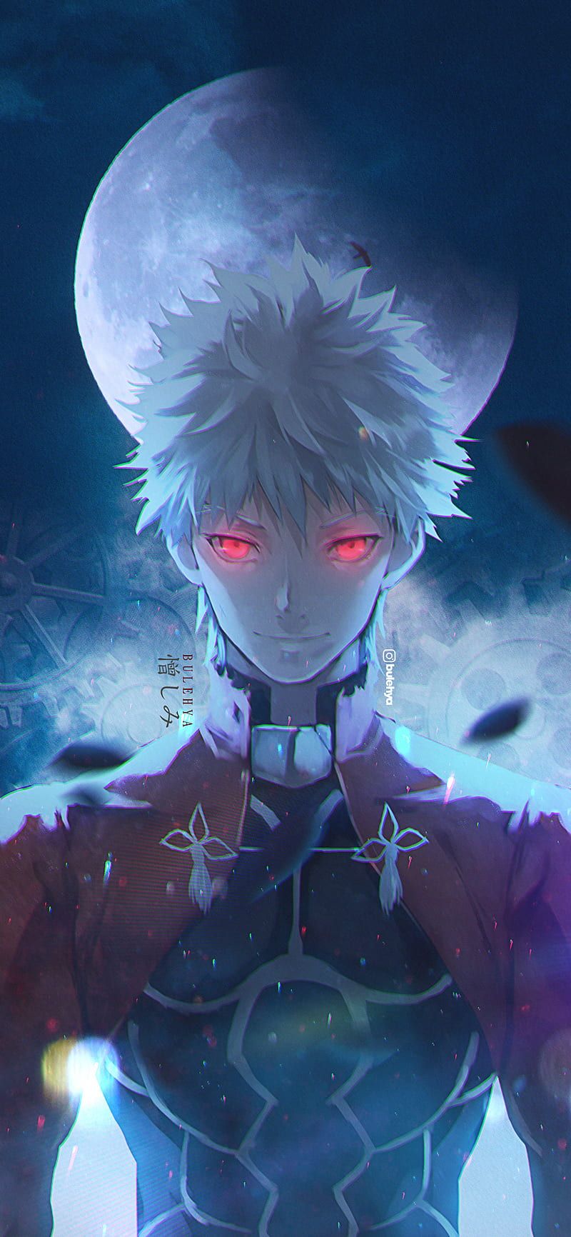 800x1732 Fate Stay Night, electric blue, anime, art, lancer, saber, fatestaynight, emiya, HD phone wallpaper