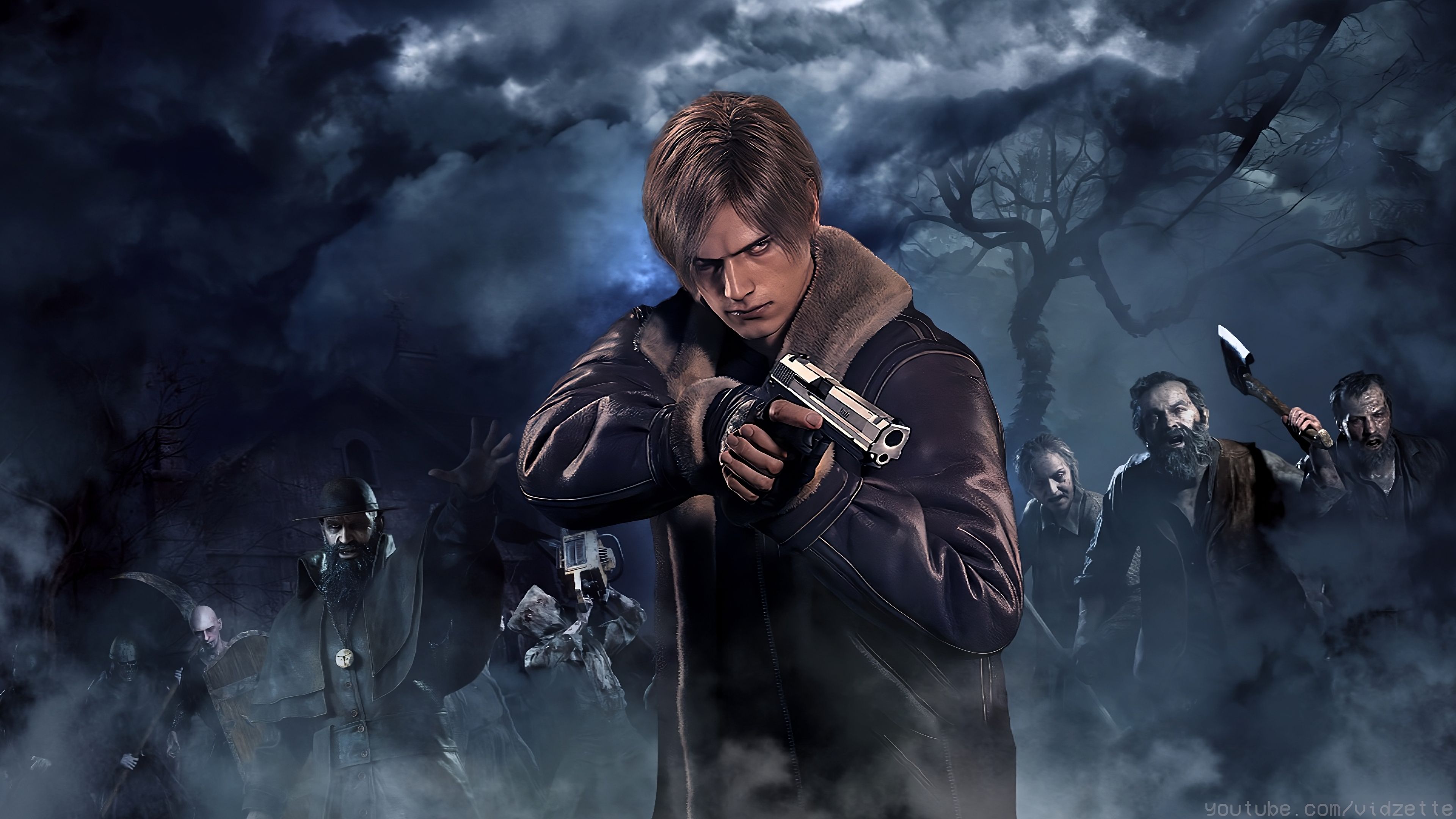 3840x2160 Yesterday I posted my RE4 remake cover I did inspired by the og PS2 cover and you liked it, so here it is in as a 4K wallpaper! link for download in
