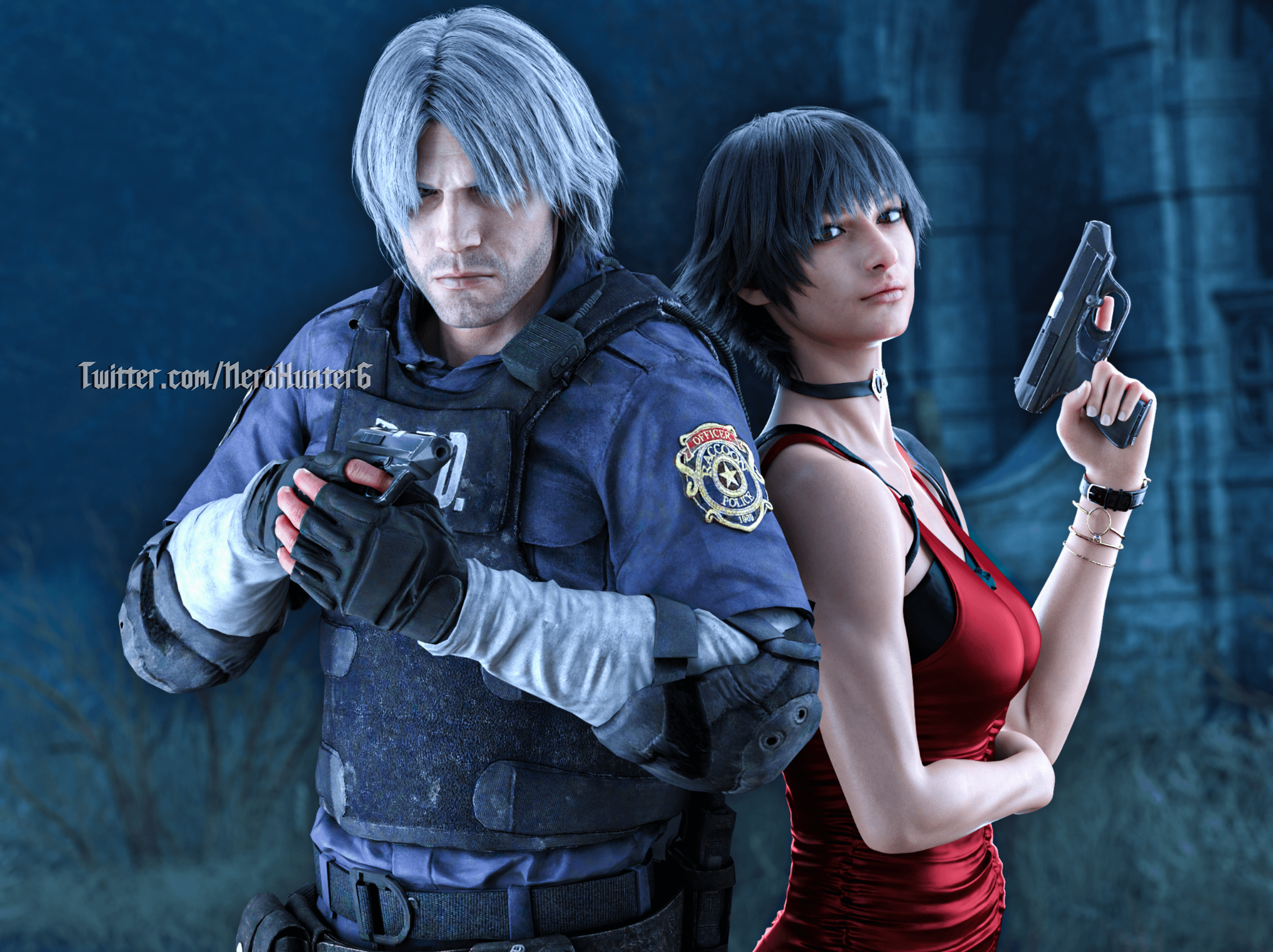 2560x1915 I remade the Leon & Ada Wallpaper from RE:Verse with Dante & Lady