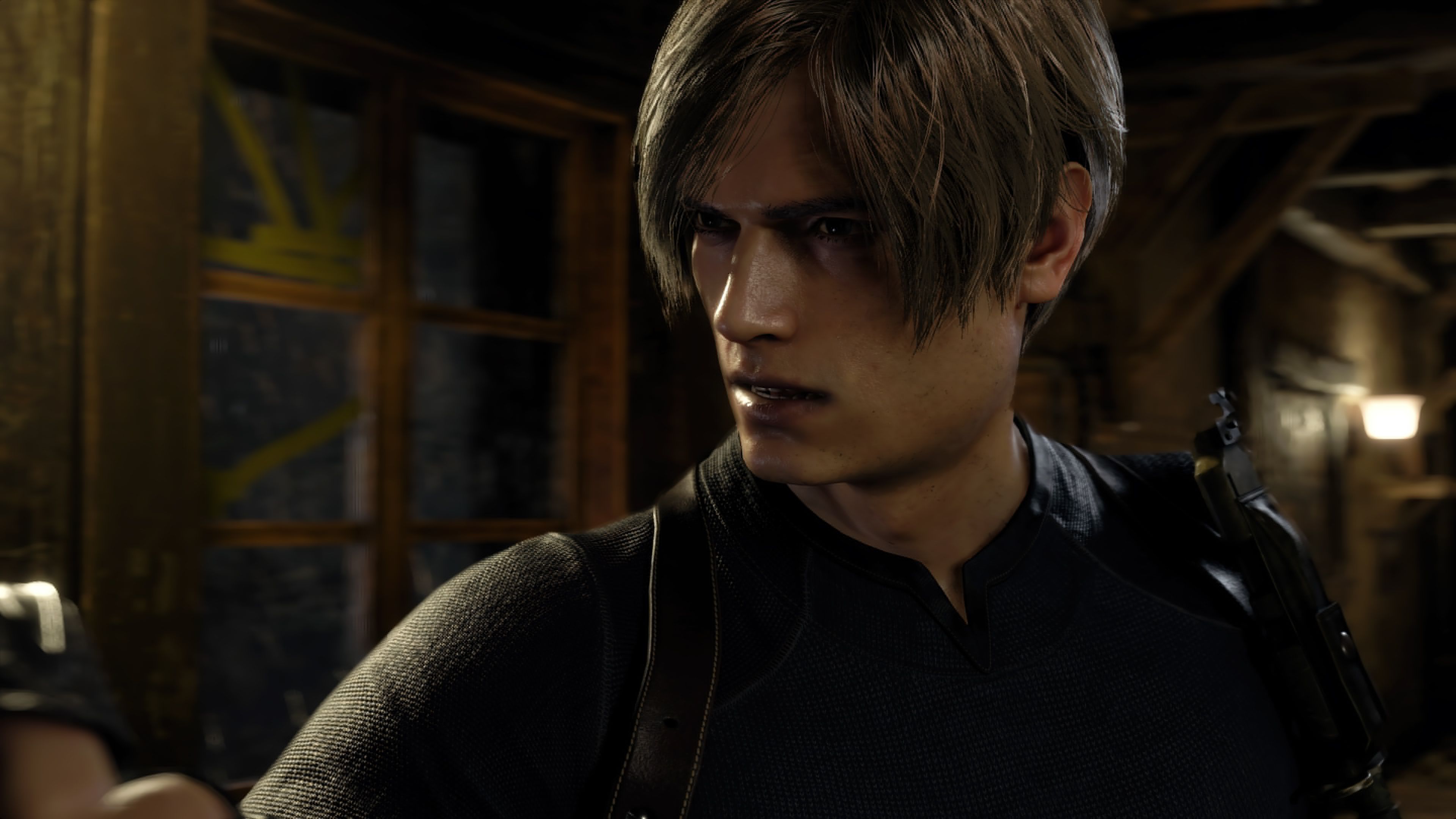 3840x2160 Leon is a character in the video game Resident Evil 4 remake Desktop wallpaper 1920x1080