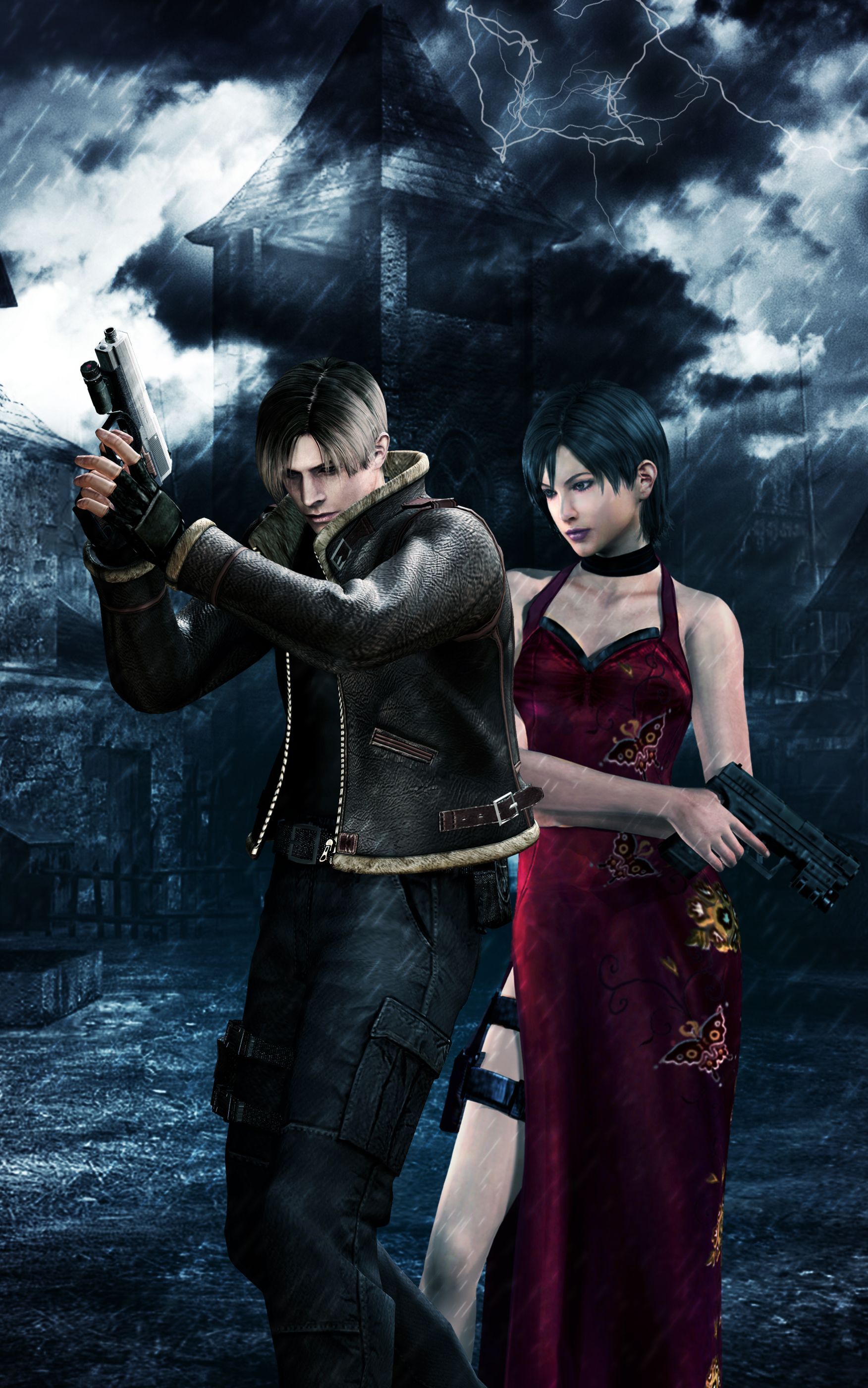1752x2800 Desktop wallpaper: Ada Wong, Resident Evil Video Game, Leon S Kennedy, Resident Evil 4K free download for PC. 1190987