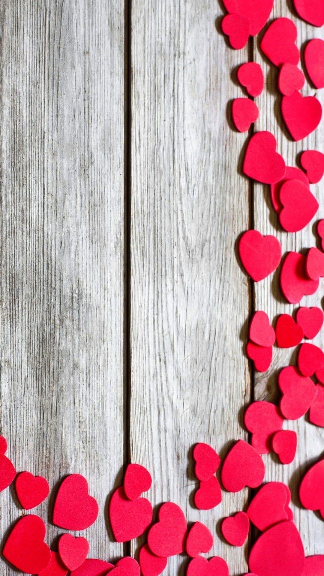 1080x1920 Cute Hearts Wallpaper