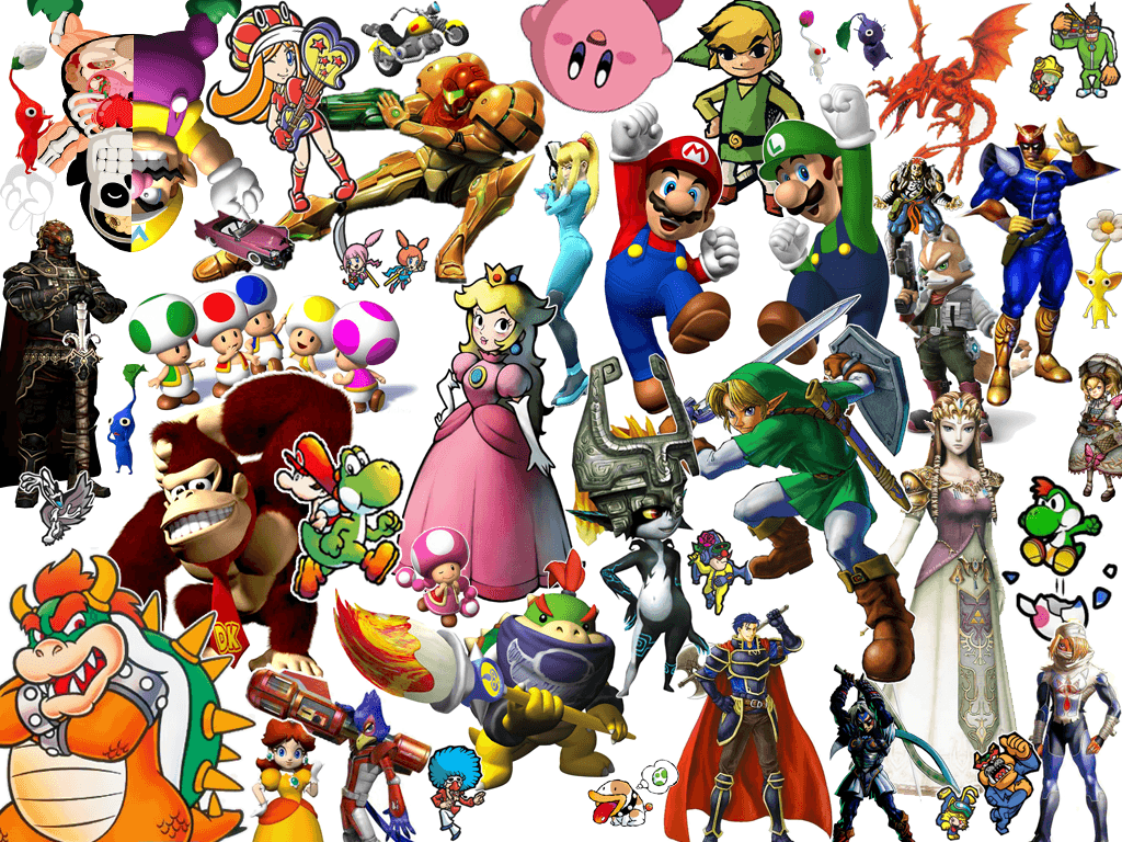 1024x768 hình nền nintendo