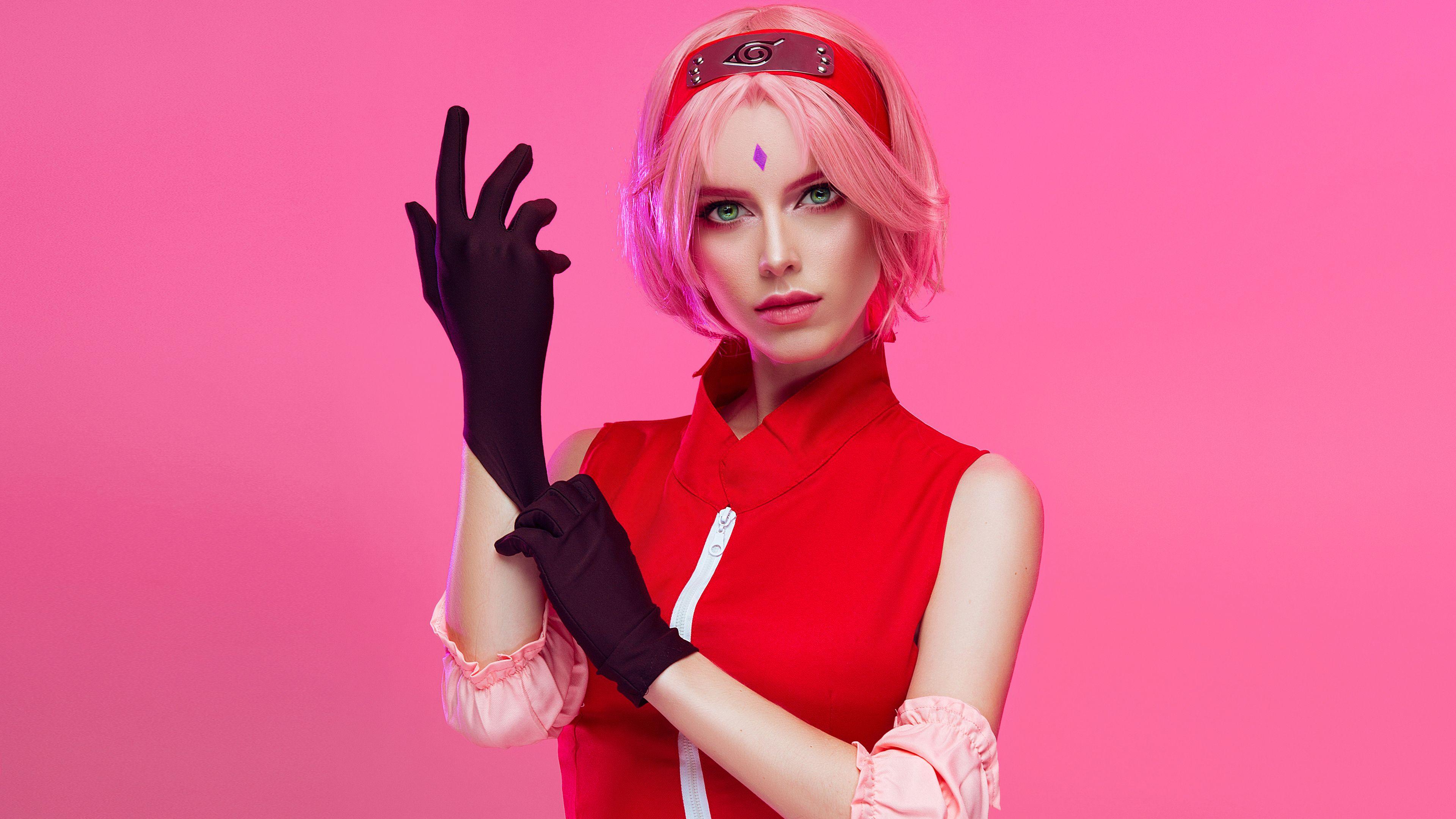 3840x2160 Wallpaper 4k Sakura Haruno From Naruto Cosplay 4k Wallpaper