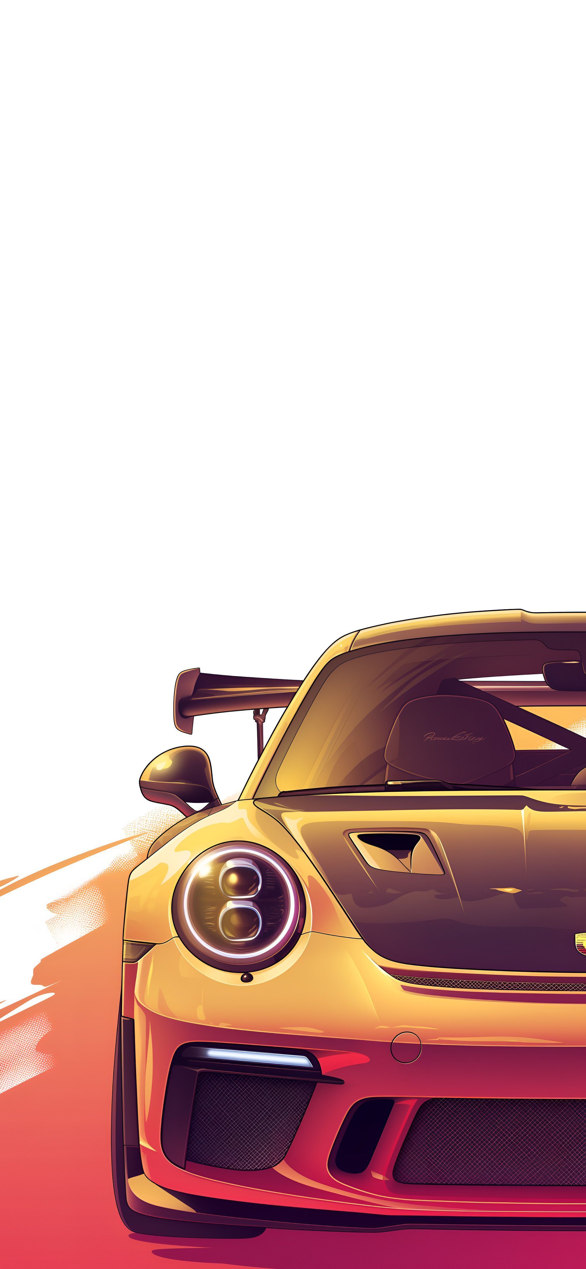 2000x4329 Porsche GT3 RS Cool Matching Wallpaper Phone Wallpaper
