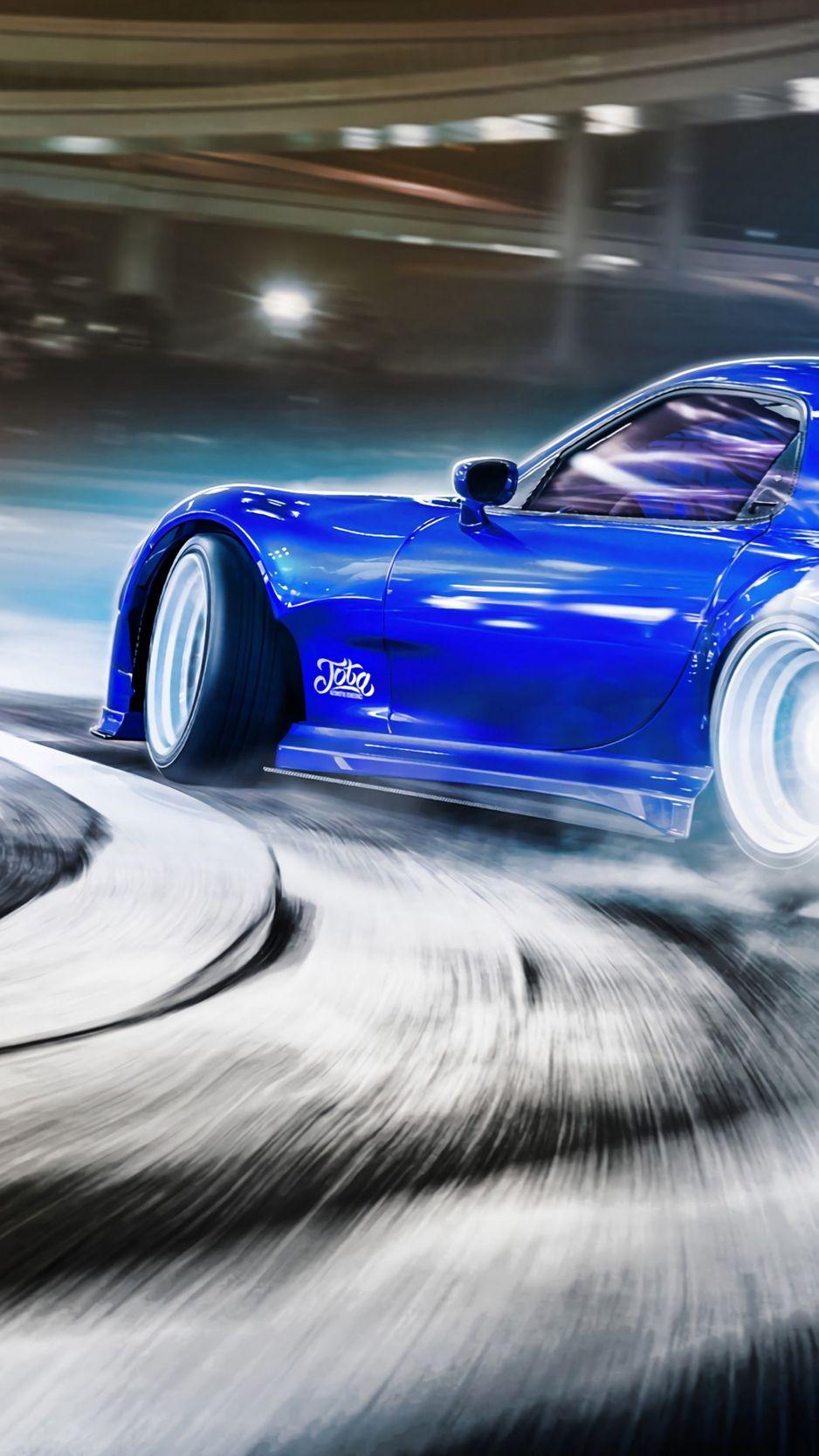 938x1668 Download wallpaper 938x1668 car, sportscar, drift, speed, racing