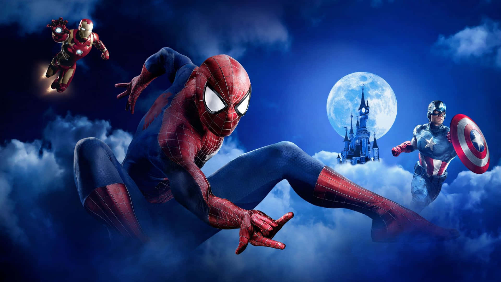 1920x1080 Download A Spider And His Friends Flying In The Sky Wallpaper