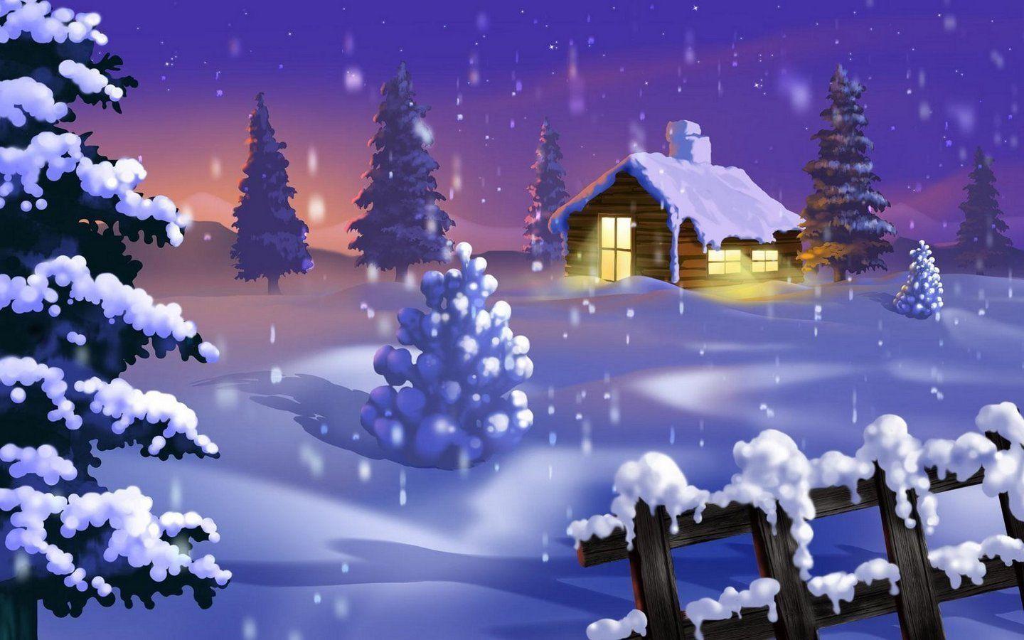 1440x900 Digital art: Christmas Cabin, picture nr. 41050