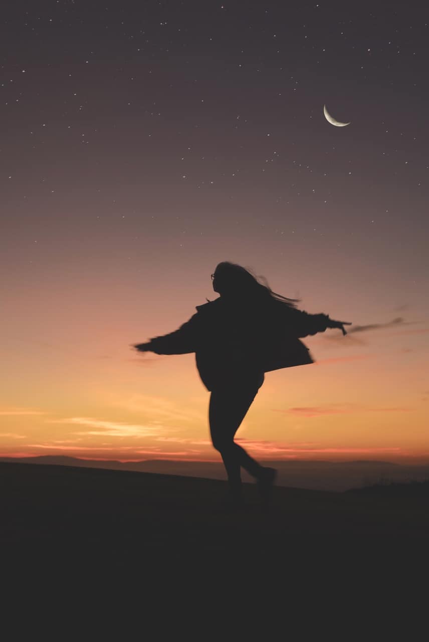 856x1280 Girl Silhouette Aesthetic