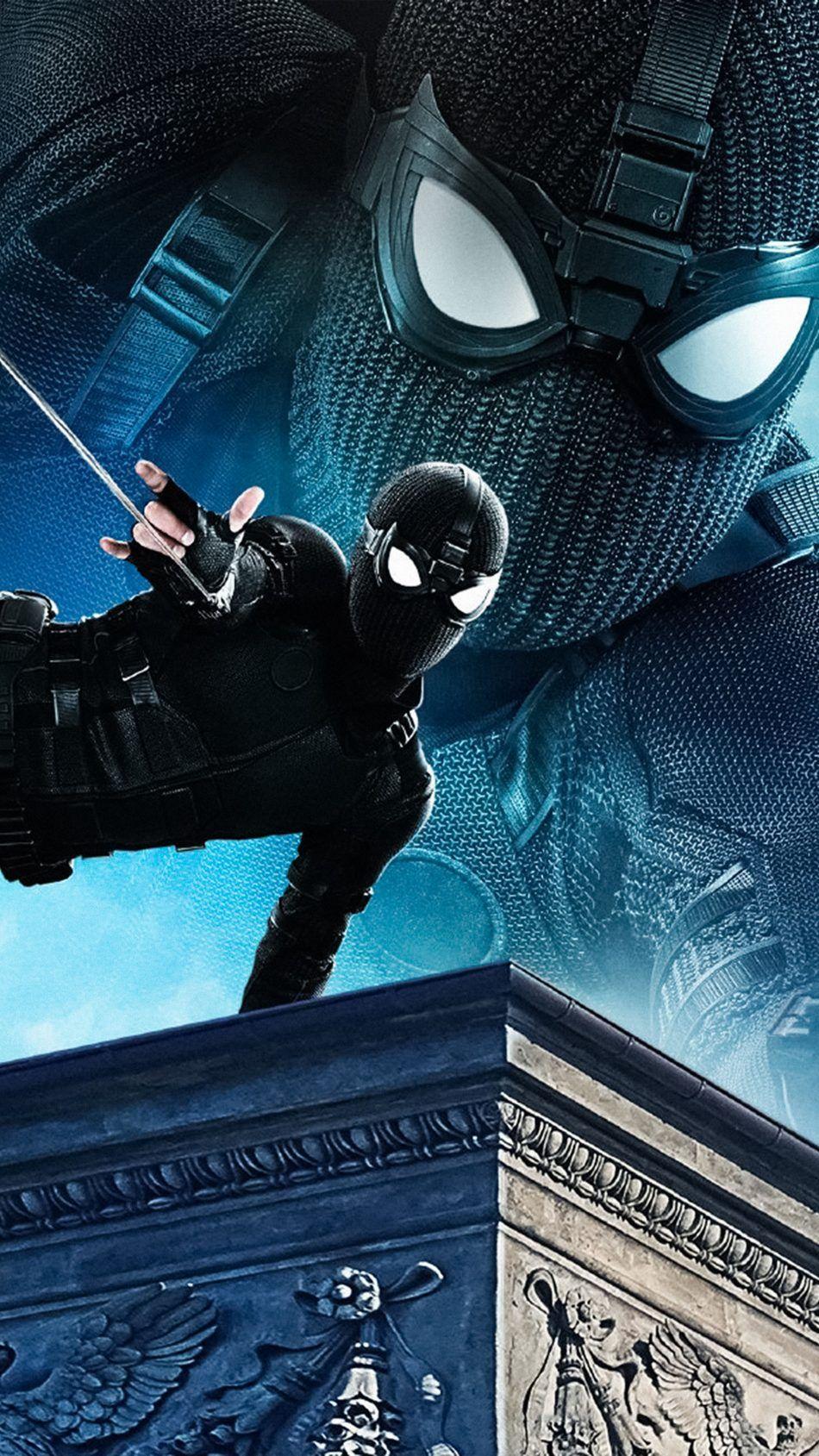 950x1689 Black Suit Spider Man Far From Home 2019 4k Ultra HD Man