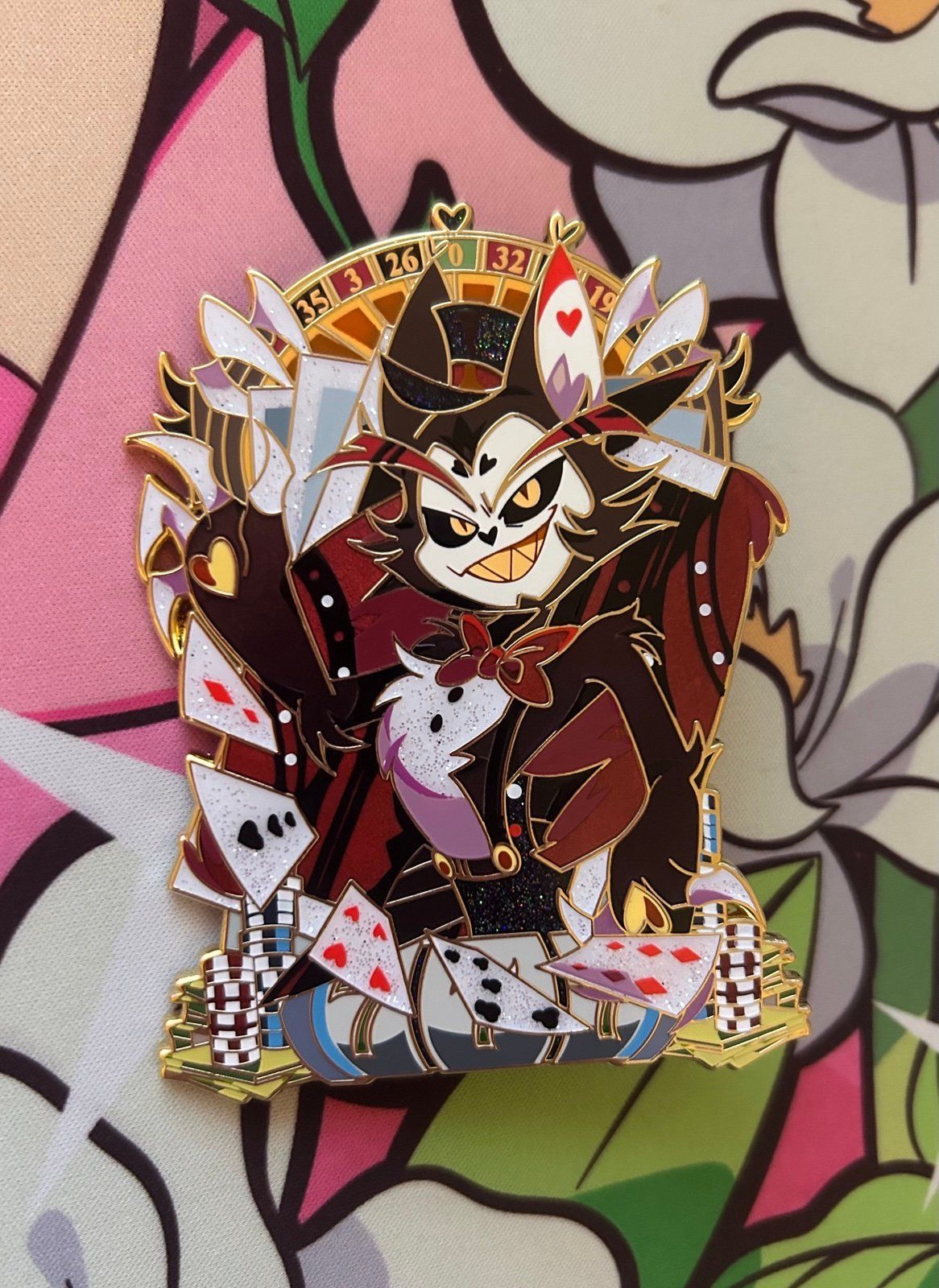 1166x1600 Fanmade Hazbin Hotel Husk Pin (Gold)