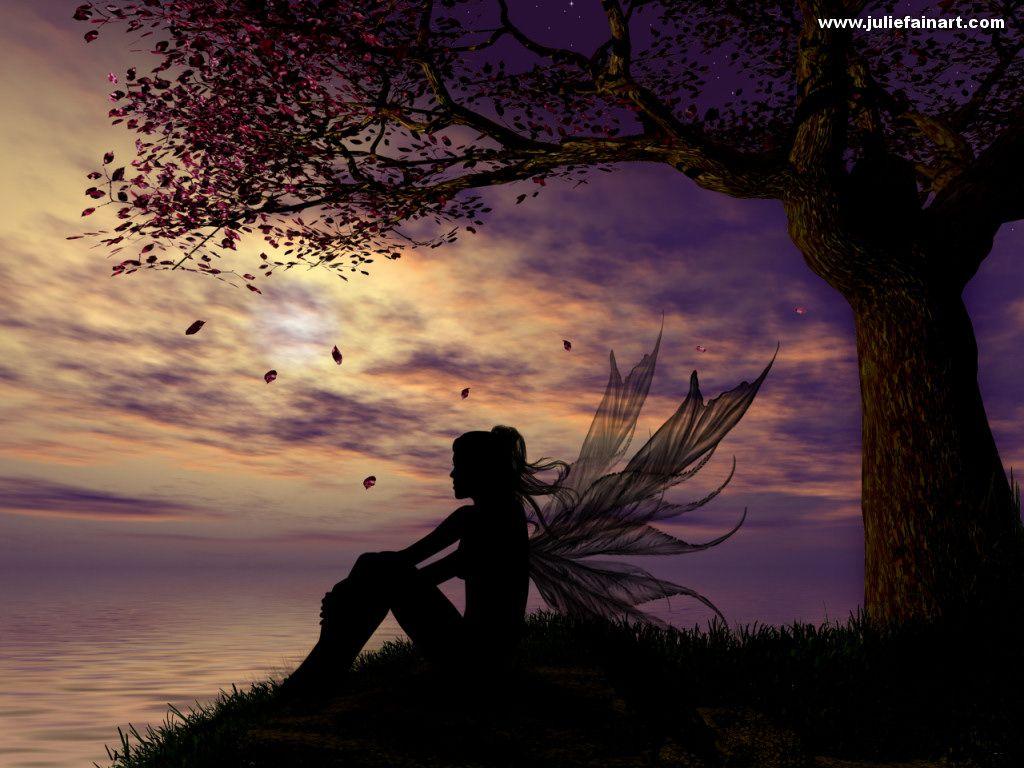 1024x768 Dark Fairies Wallpaper