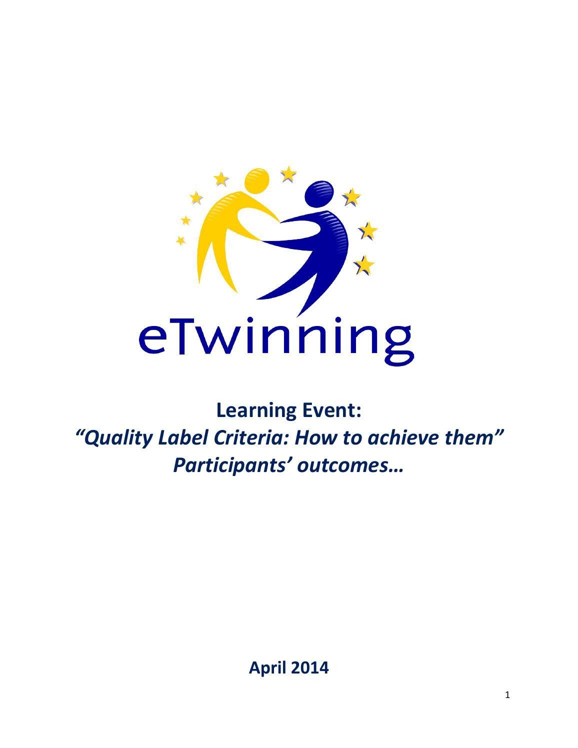 1156x1496 LE: Quality Label criteria: How to achieve them