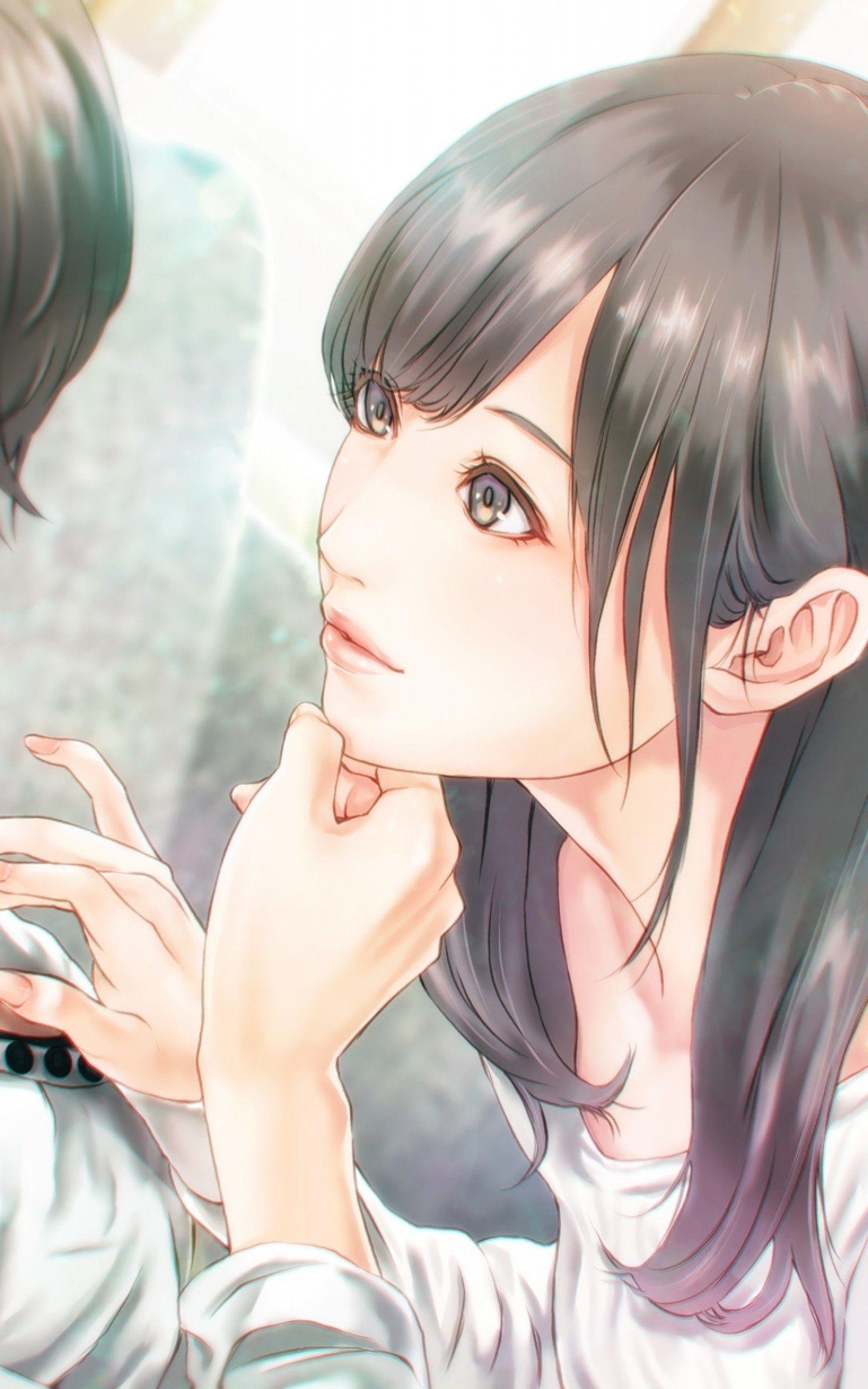 1600x2560 Download 1600x2560 Anime Couple, Romance, Semi Realistic, Cute