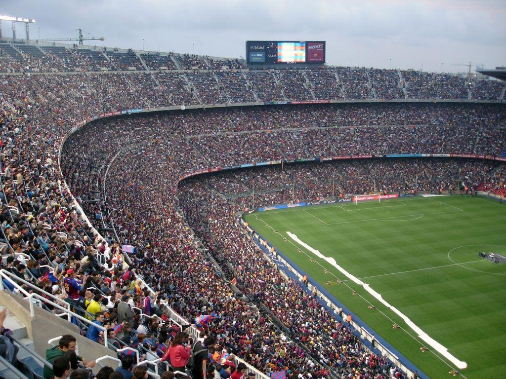 1024x768 Naturesource: Camp Nou Stadium Wallpaper