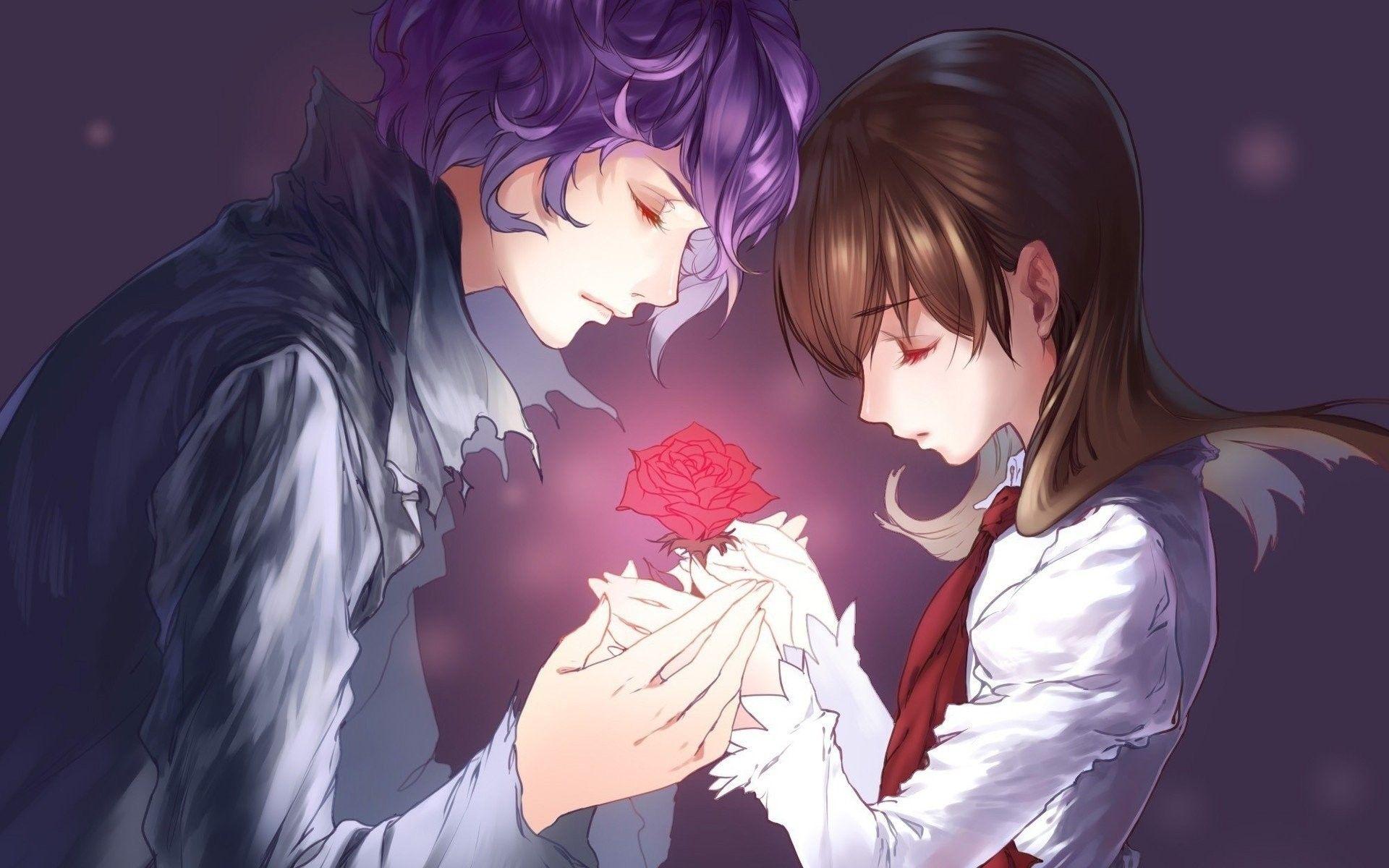1920x1200 Romantic Anime Wallpaper