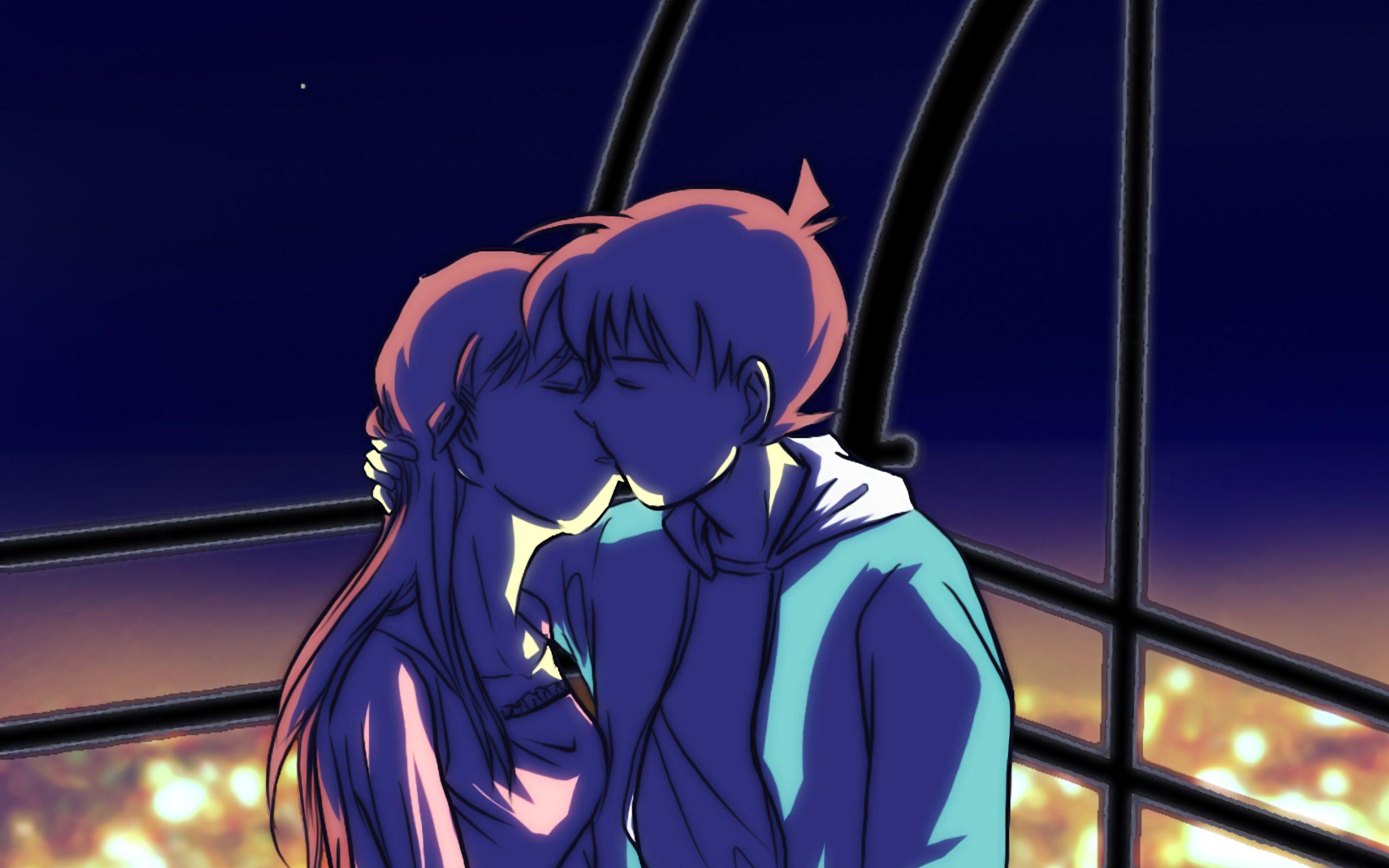 2560x1600 Shinichi & Ran kissing HD Wallpaper. Background Imagex1600