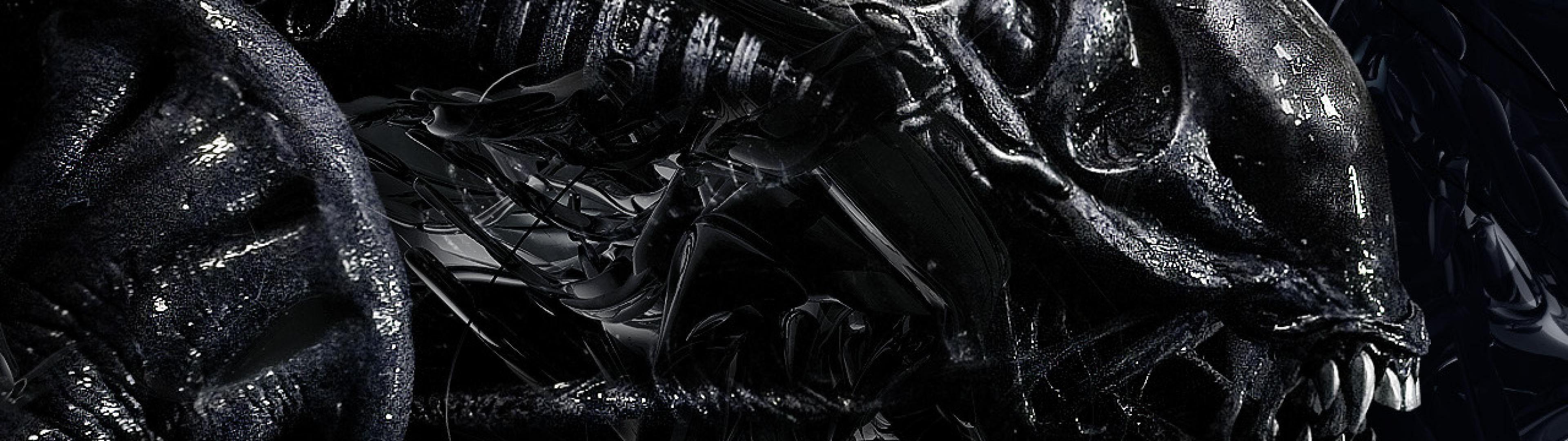 3840x1080 Hr Giger Wallpaper