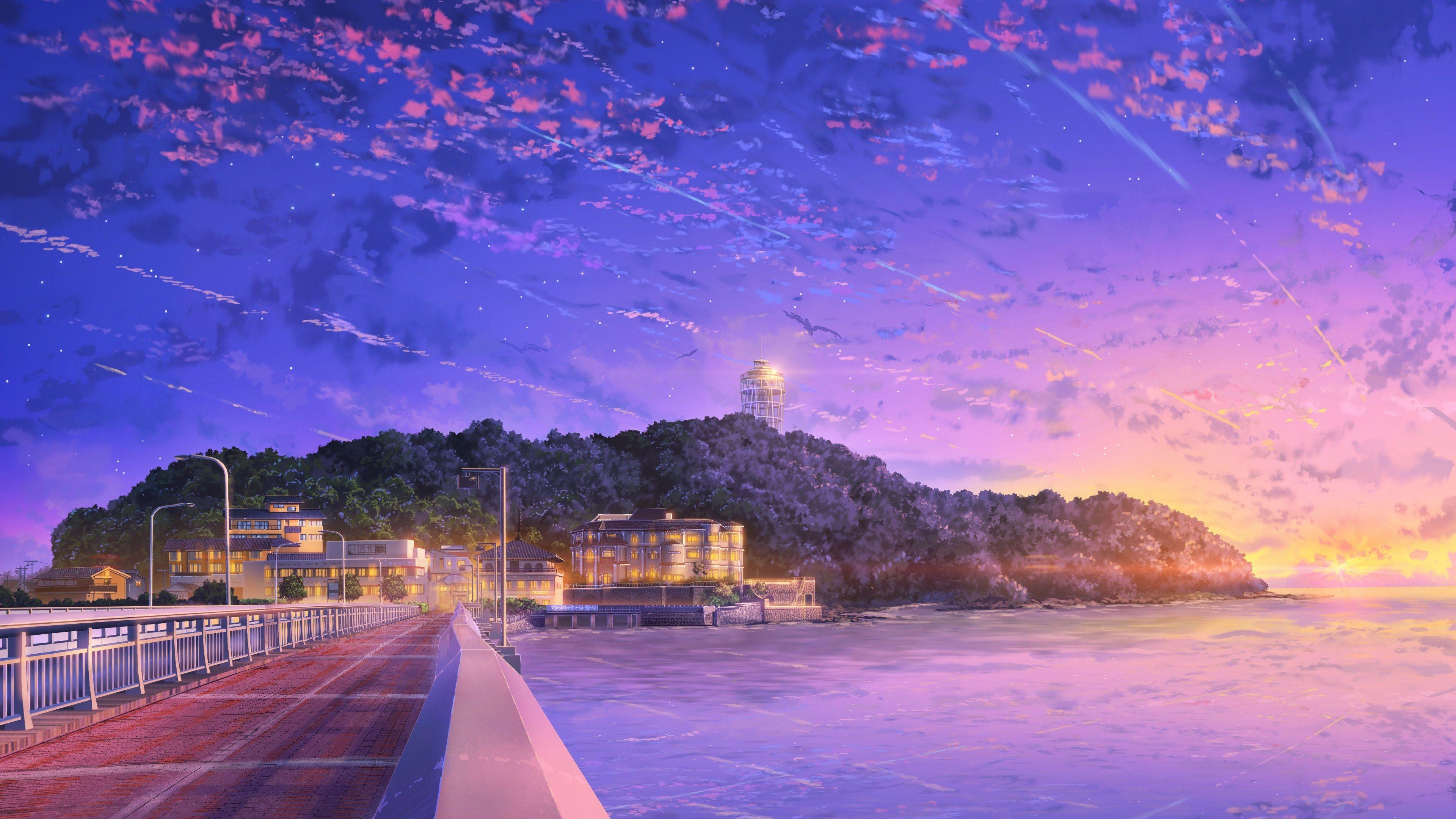 3840x2160 Wallpaper 4k Japan Anime Sky 4k Wallpaper, Anime Wallpaper, HD