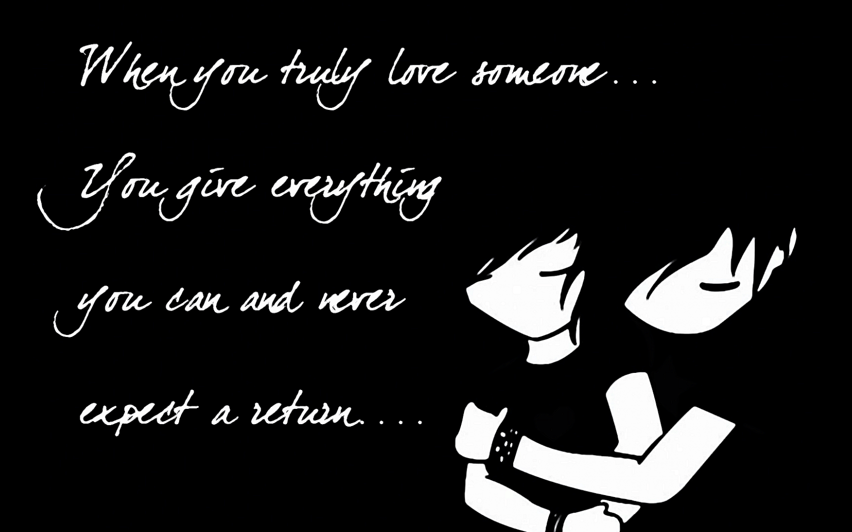 1680x1050 Free download 4757 cute love quotes black and white background HD