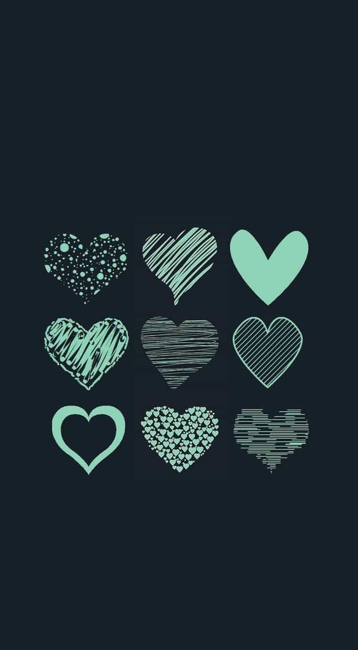 705x1280 Cute One Heart Background Black, HD Wallpaper & background