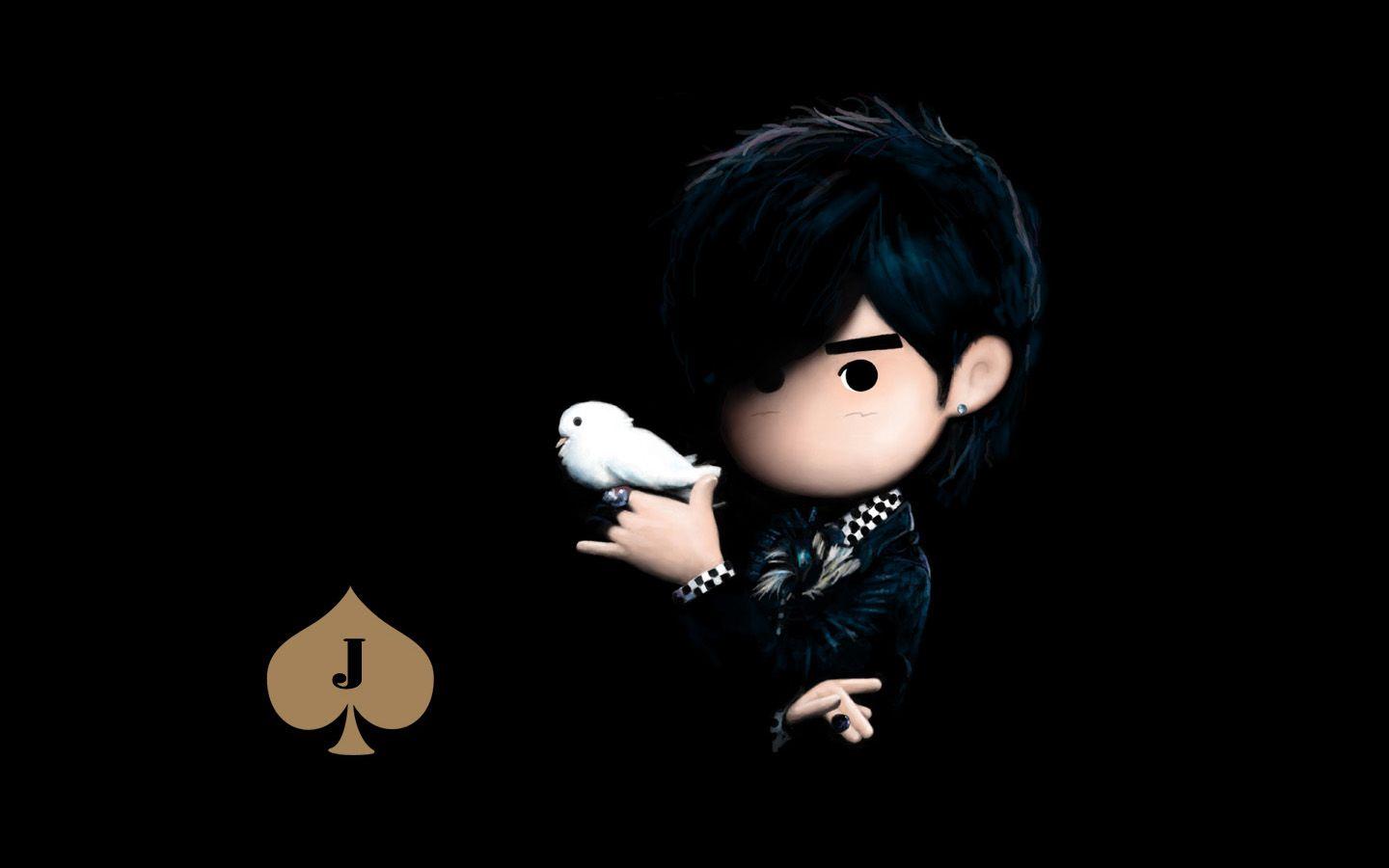 1440x900 Black Cartoon Wallpaper