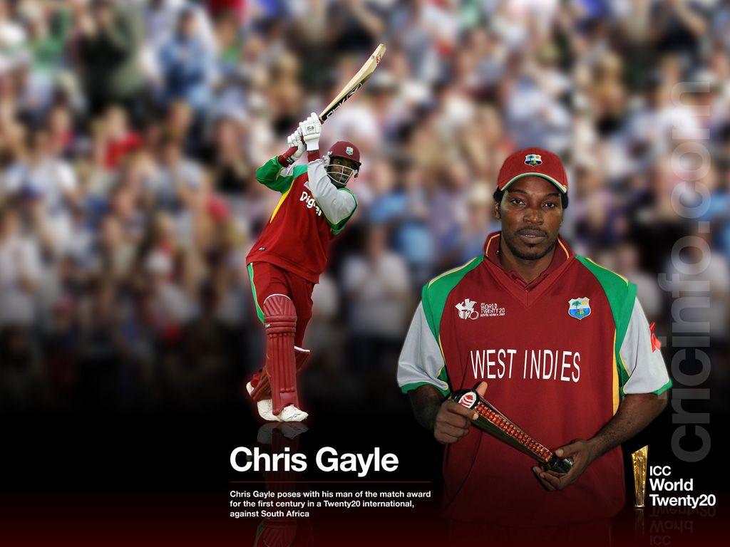 1024x768 Chris Gayle With The Player Of The Match Trophy. Cricket