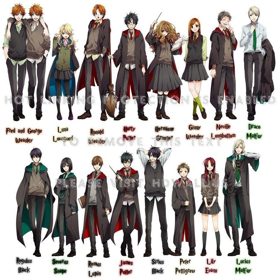 Anime Harry Potter Wallpapers - Top Free Anime Harry Potter Backgrounds ...